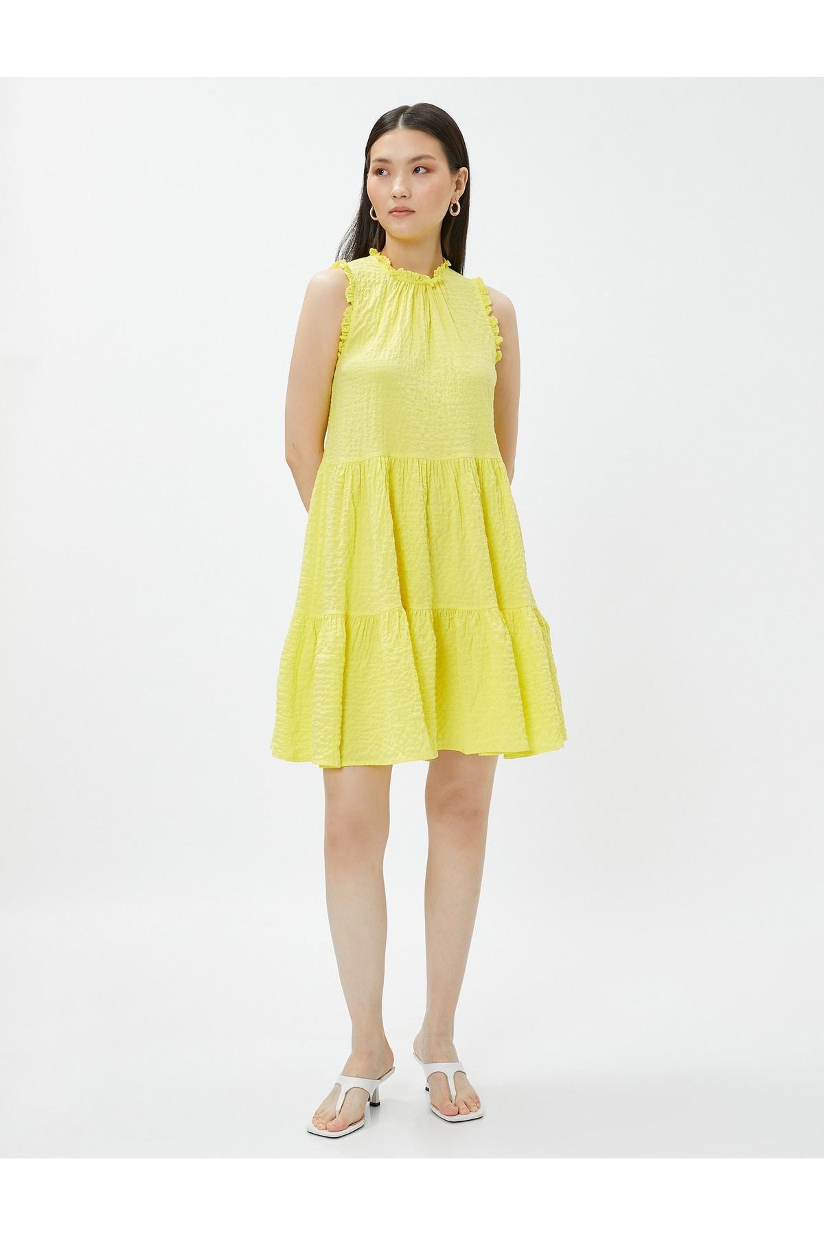 Koton - Yellow Sleeveless Mini Dress