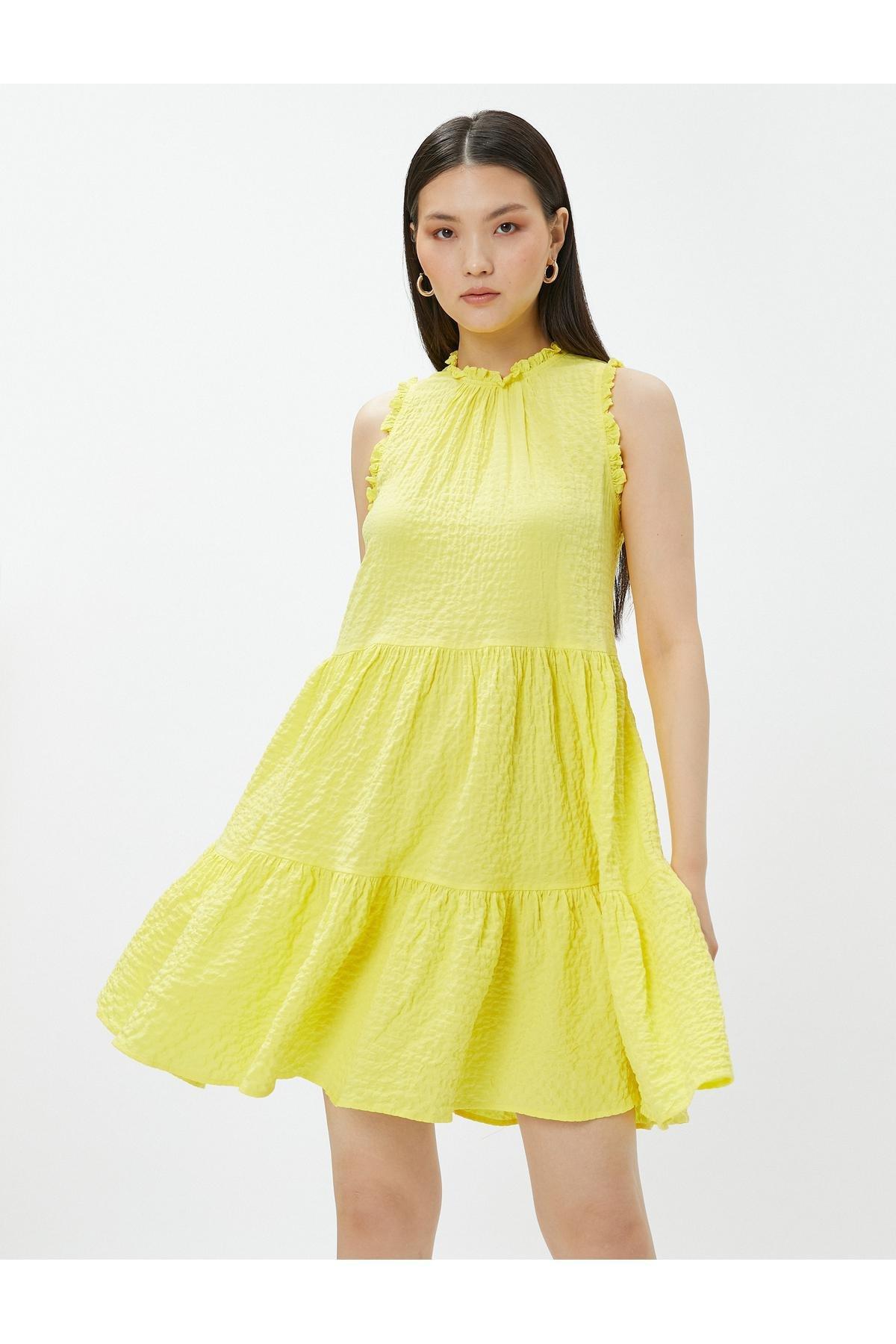 Koton - Yellow Sleeveless Mini Dress