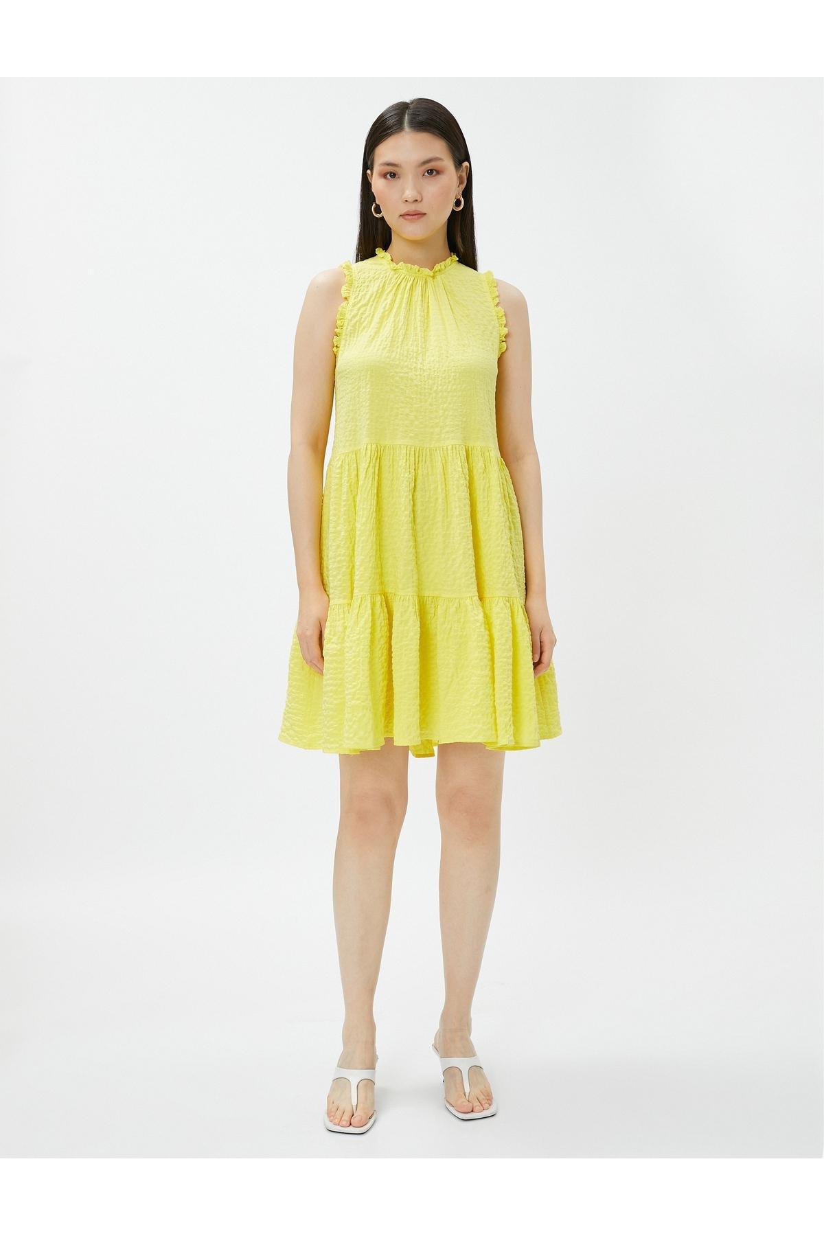 Koton - Yellow Sleeveless Mini Dress