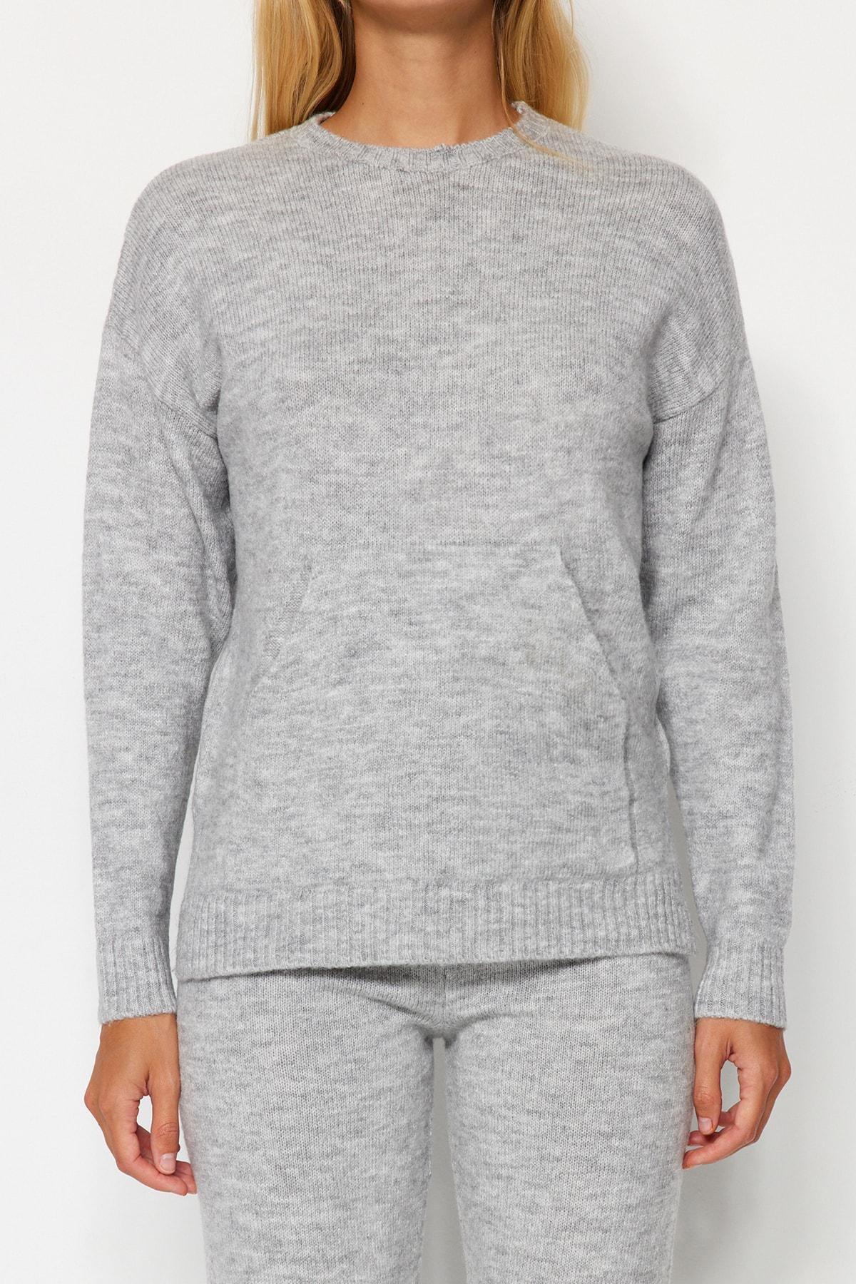 Grey Textured Basic Pyjamas Set, , large image number 3