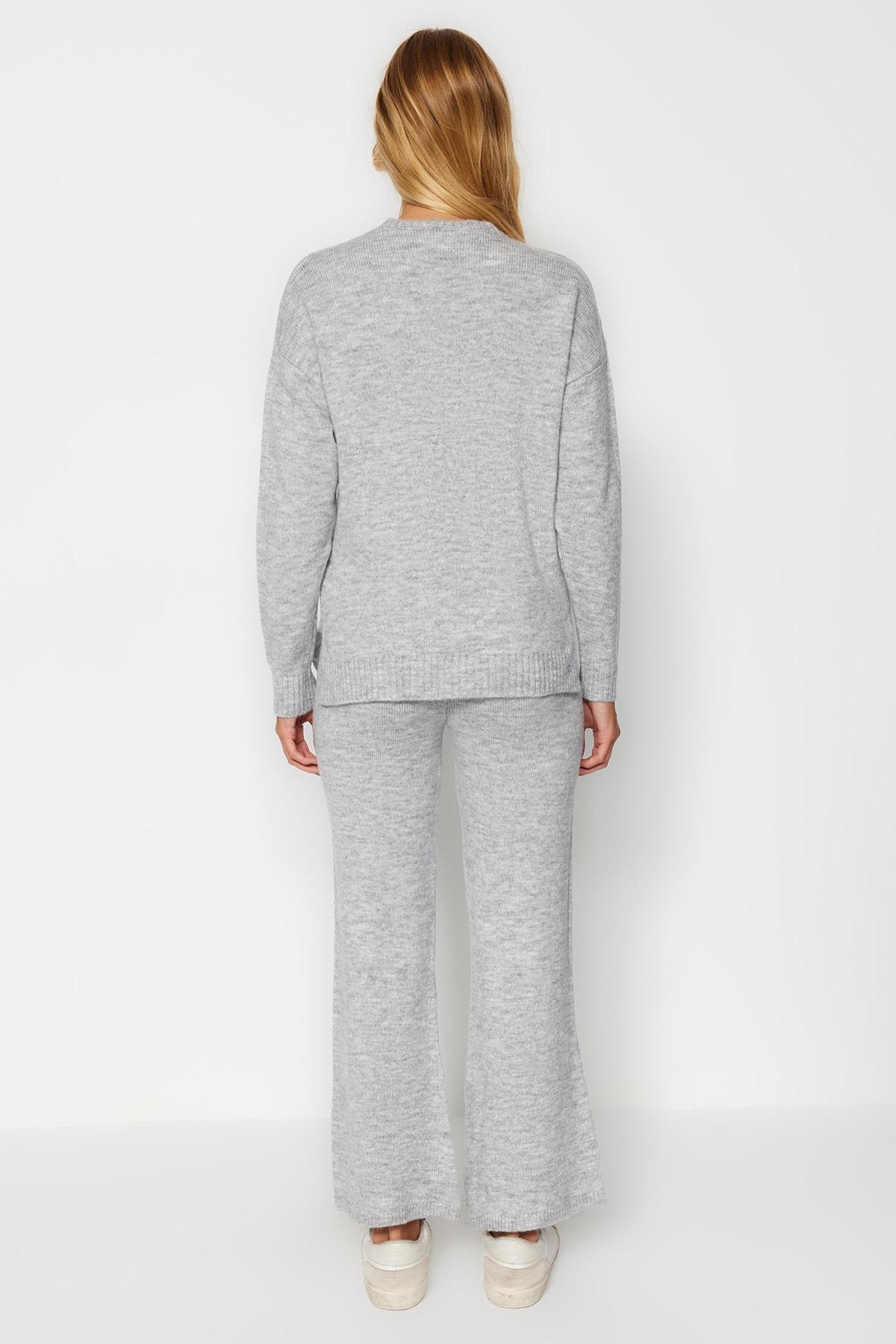 Grey Textured Basic Pyjamas Set, , large image number 5