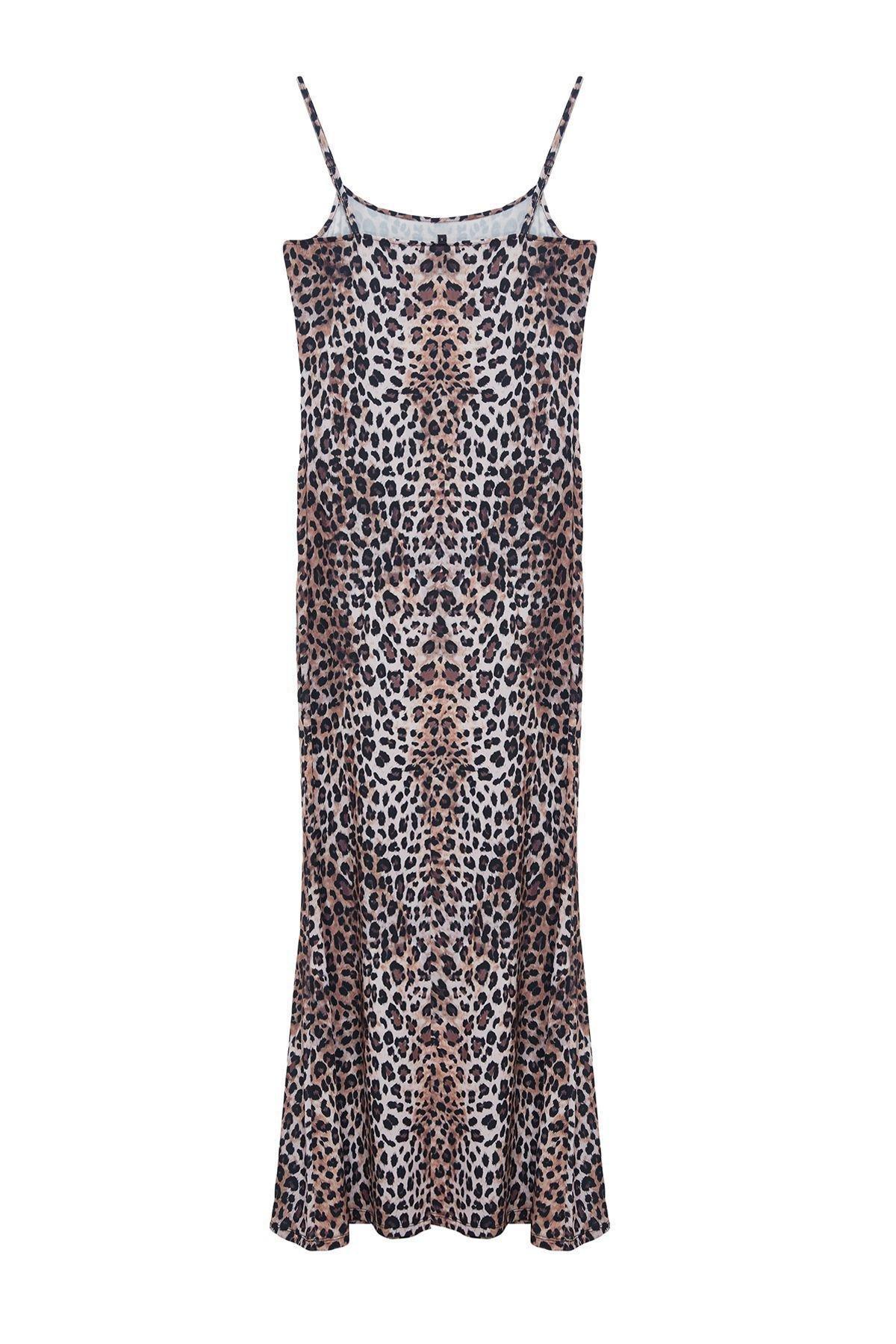 Leopard Print Bodycon Maxi Dress, , large image number 5