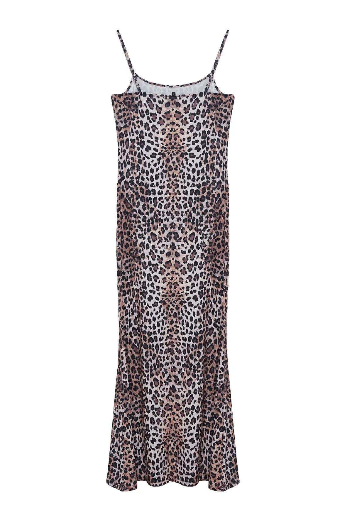 Leopard Print Bodycon Maxi Dress, C101_1537, large image number 5