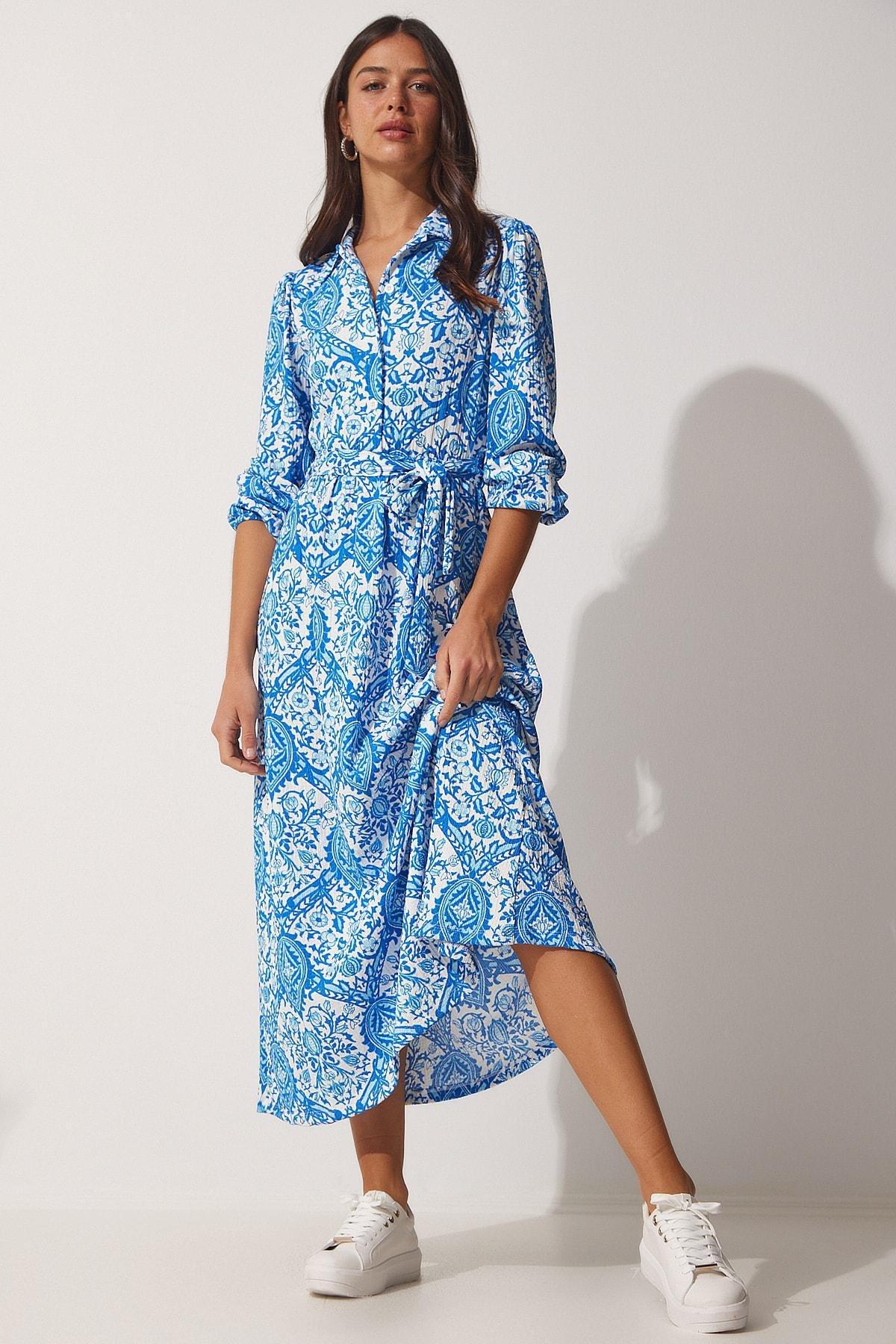 Blue A-Line Dress, , large image number 0