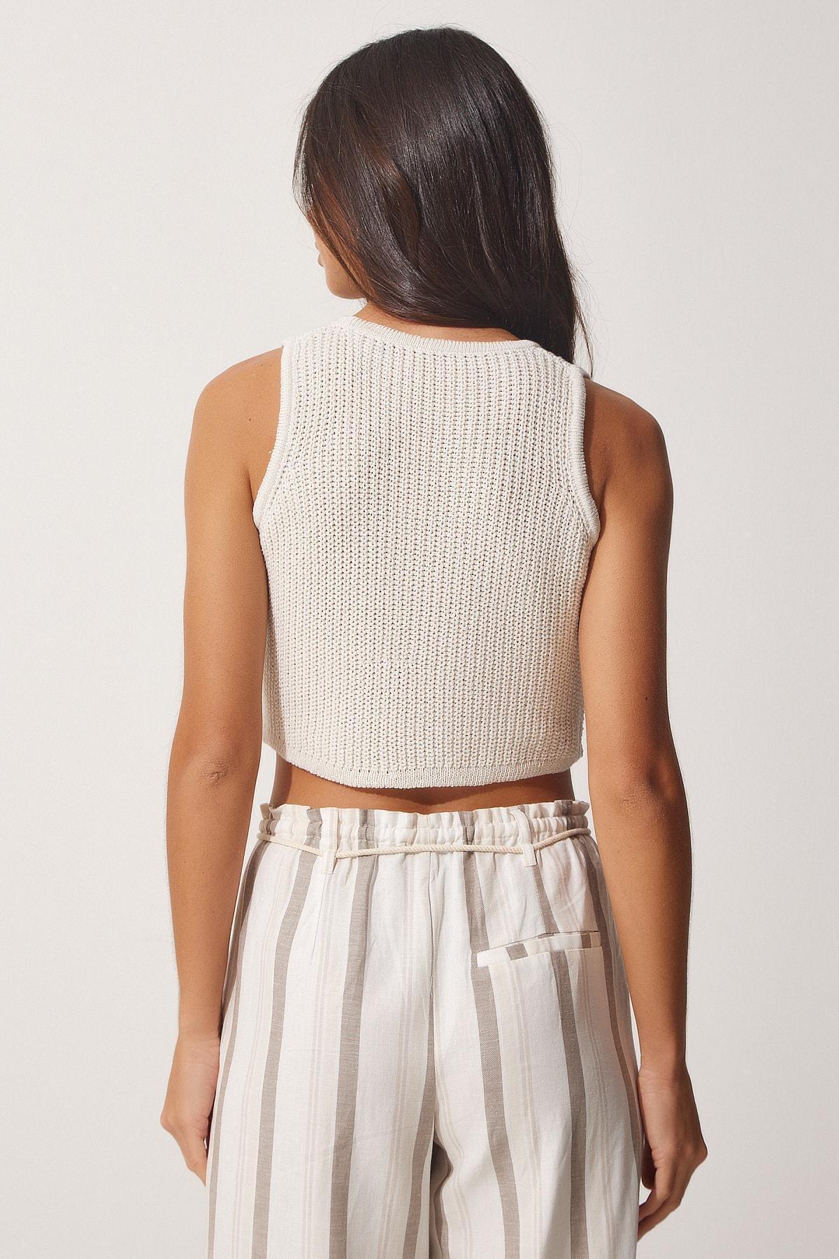 Beige Cycle Collar Blouse, Cream, large image number 3