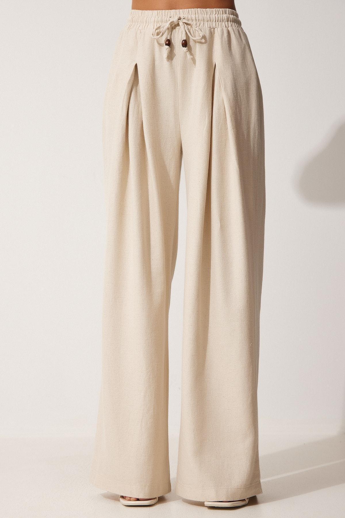 Beige Loose Pants, , large image number 2