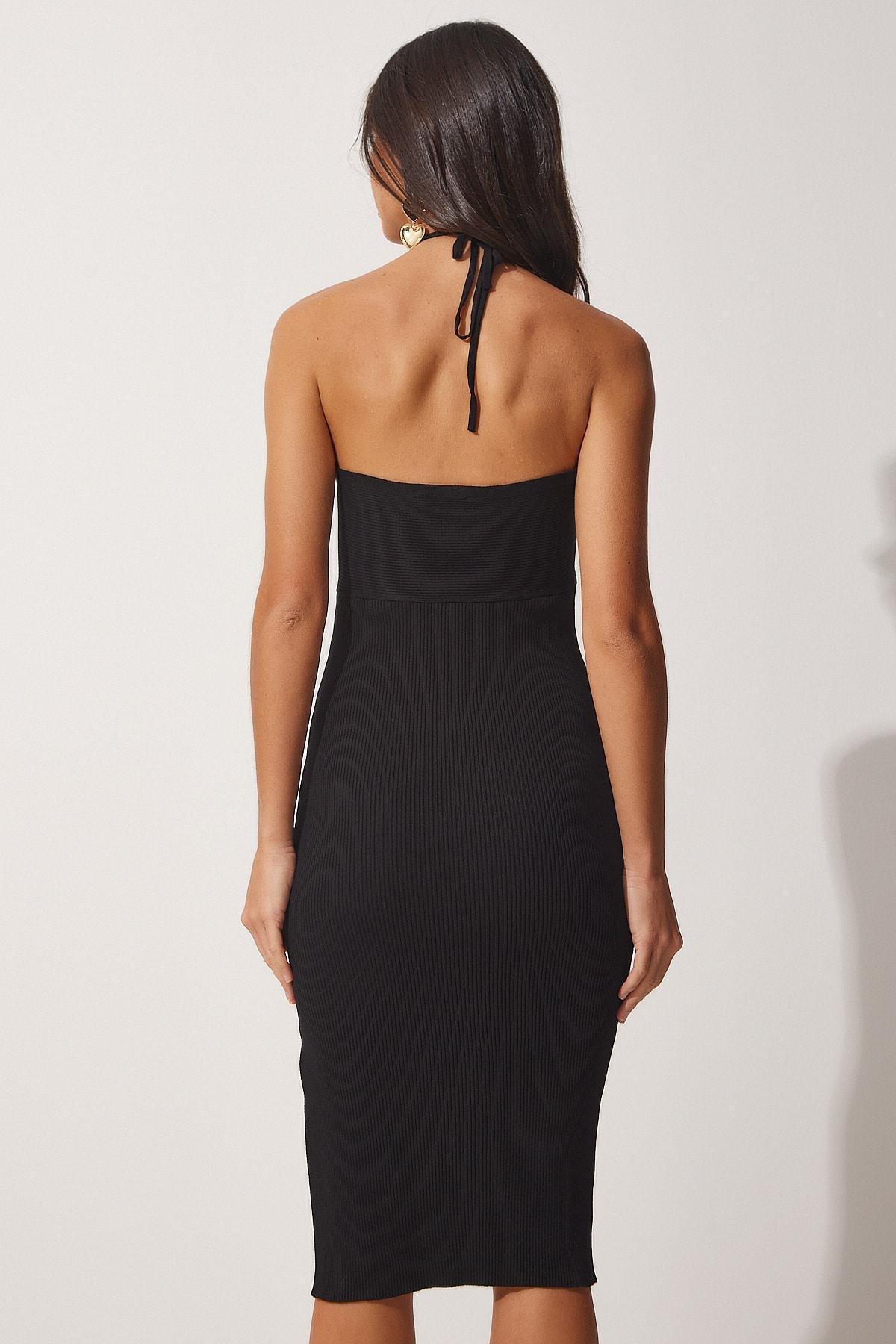 Black A-Line Dress, BLACK, large image number 2