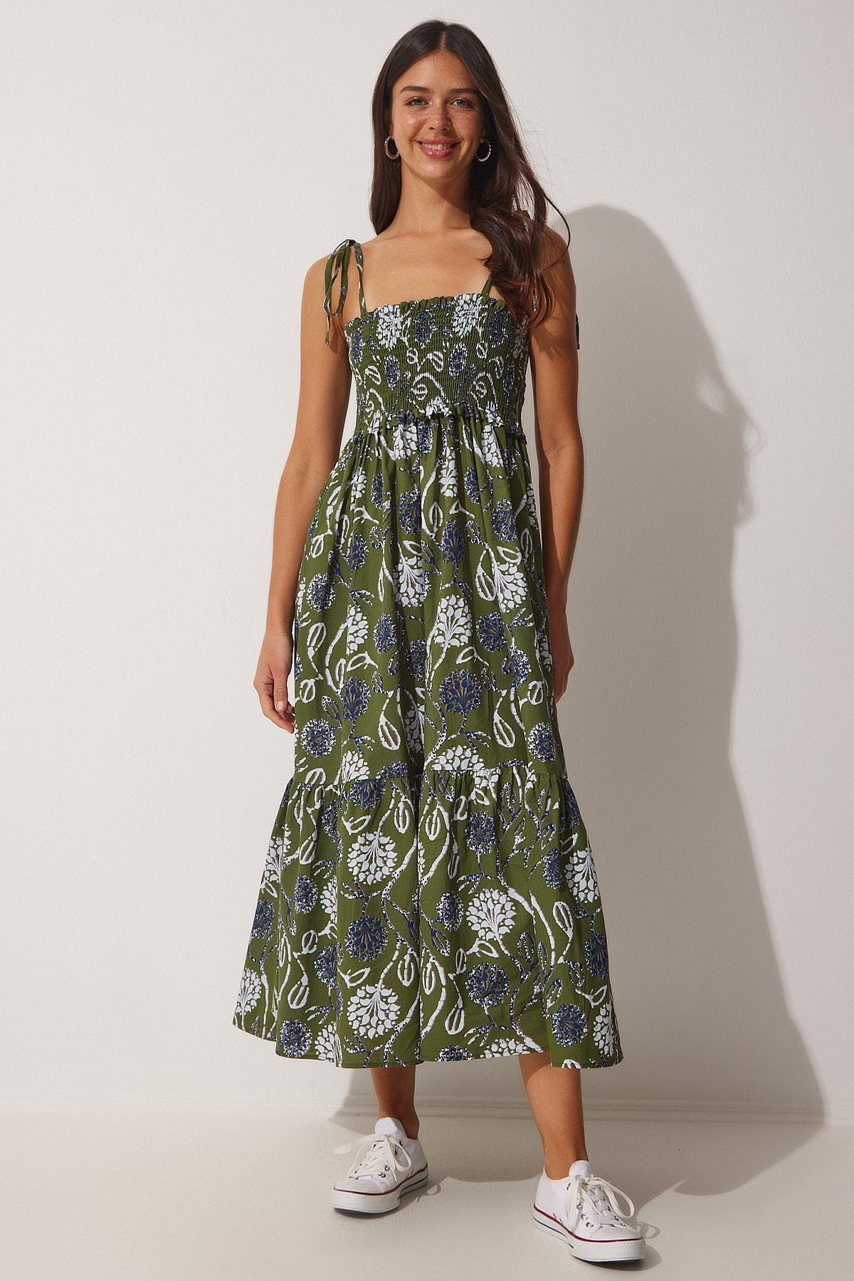 Happiness Istanbul - Green Floral Dress