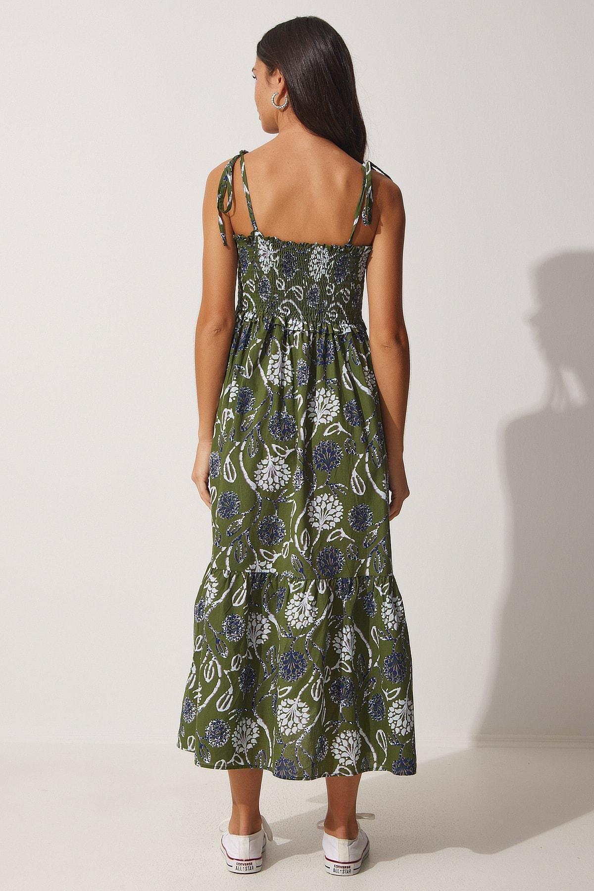 Happiness Istanbul - Green Floral Dress