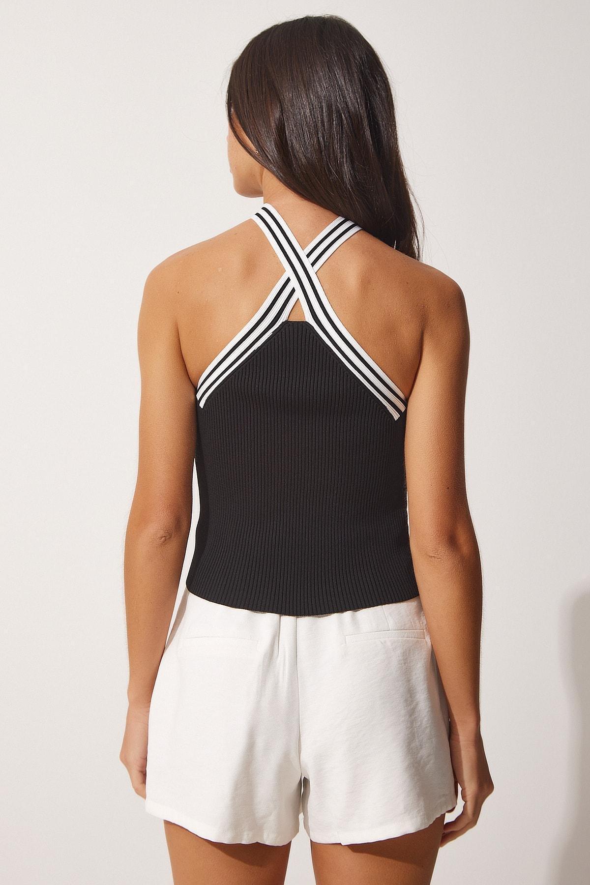 Black Basic Blouse, BLACK, large image number 2