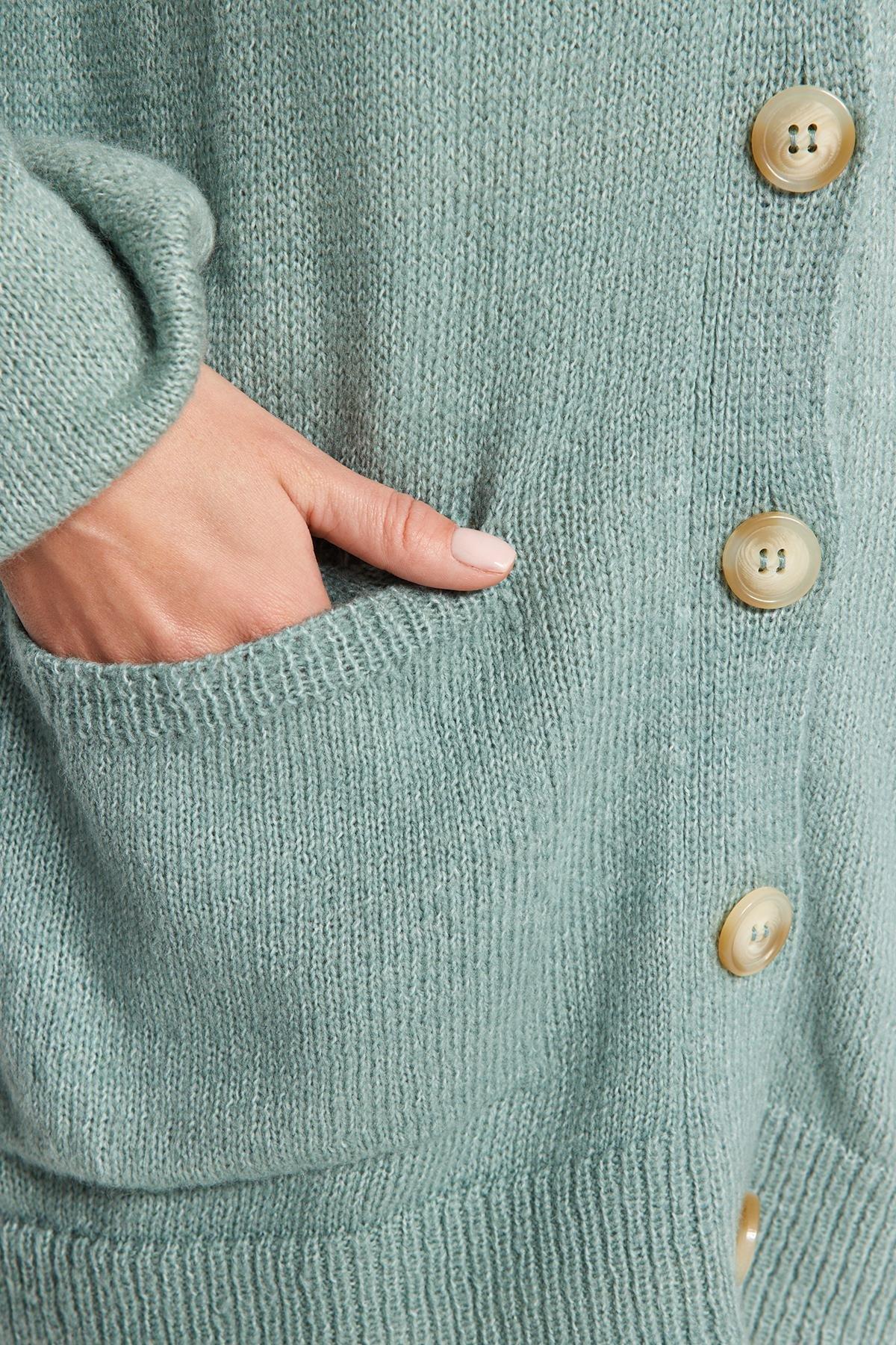 Trendyol - Green Oversize Pocket Knitwear Cardigan
