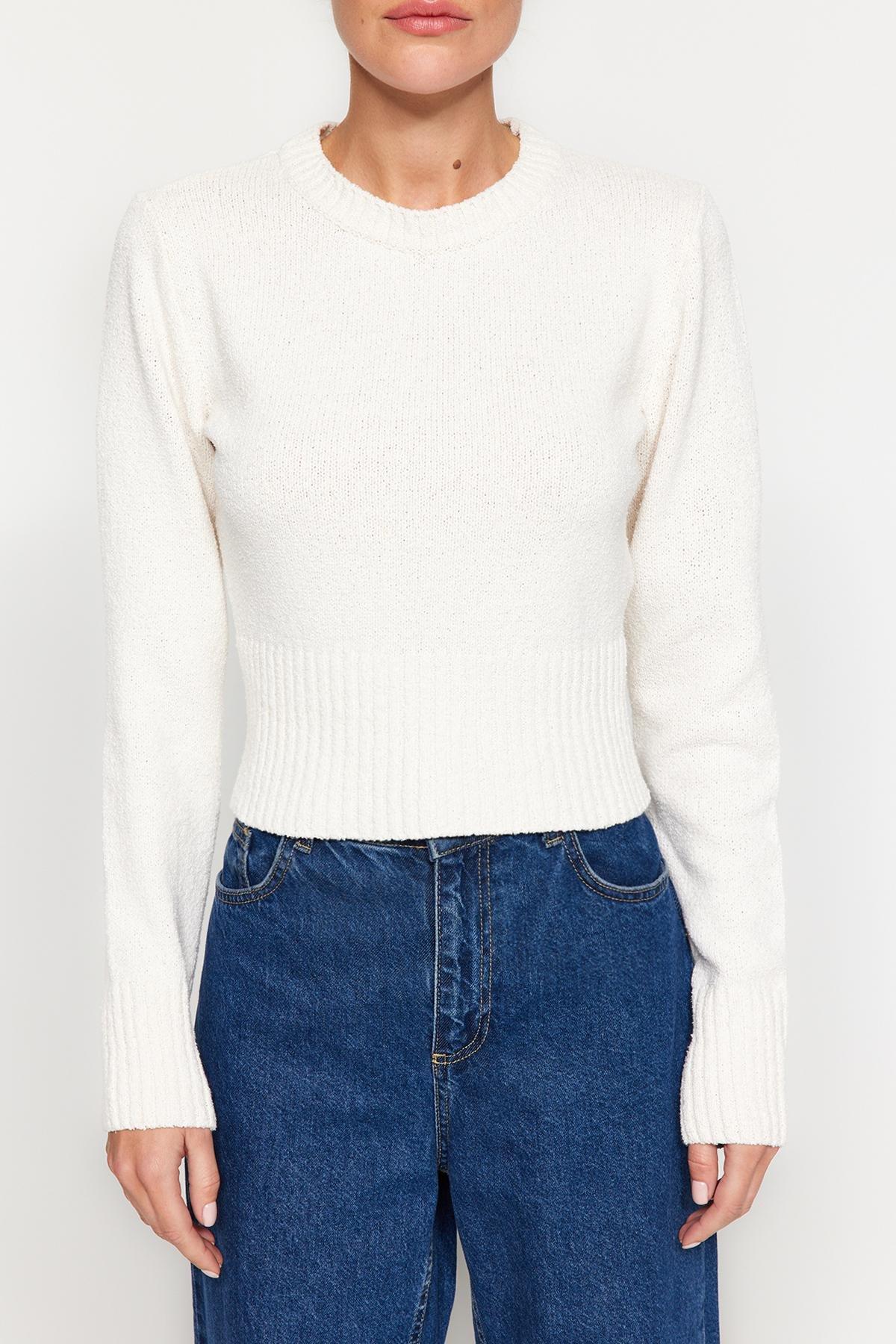 Trendyol - White Knitwear Sweater