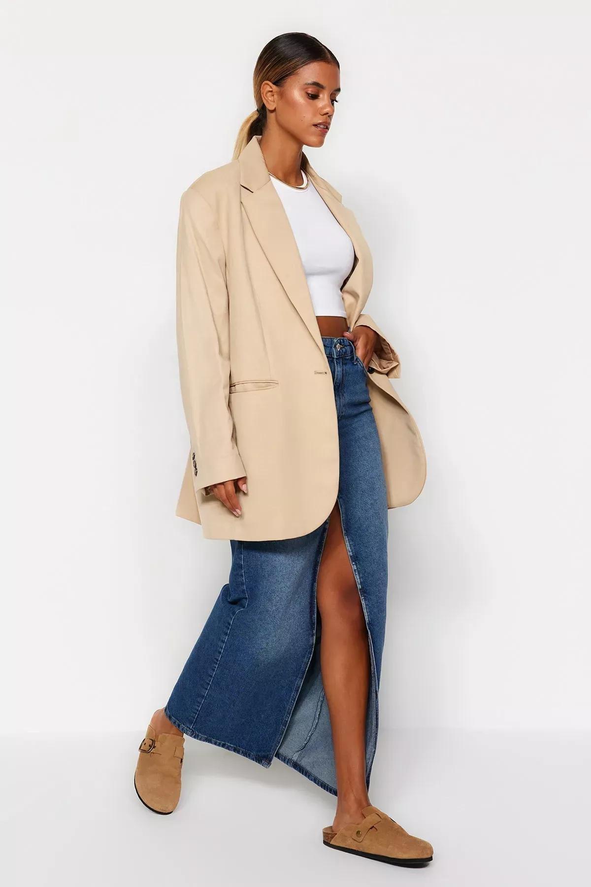 Blue Maxi Skirt, Blue, medium