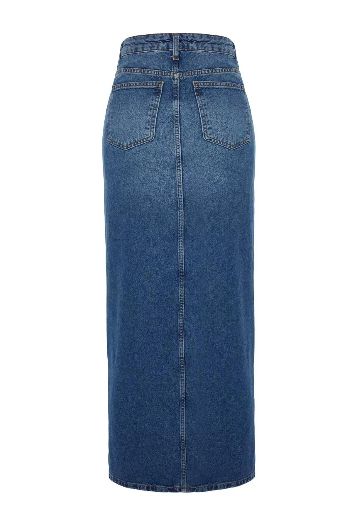 Blue Maxi Skirt, Blue, large image number 7