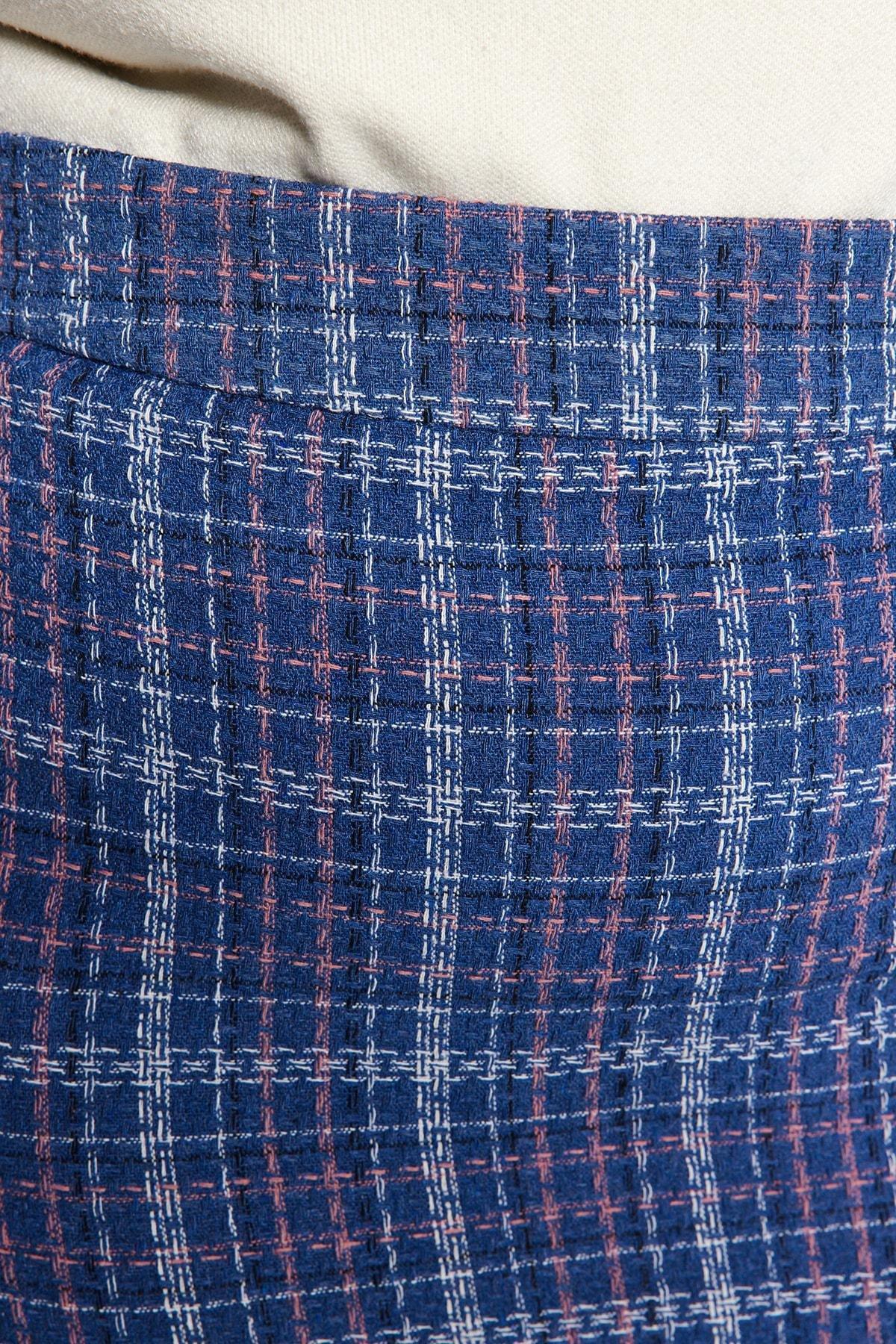 Blue Checked Skirt, Blue, large image number 4