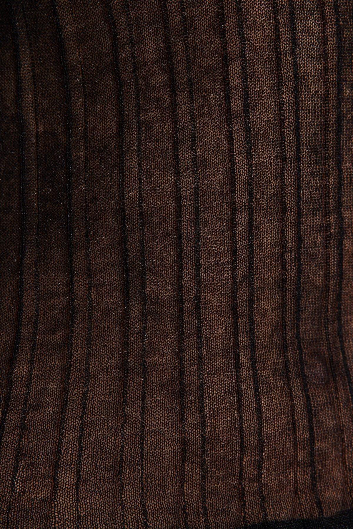 Black Turtleneck Knitwear Sweater, , large image number 4
