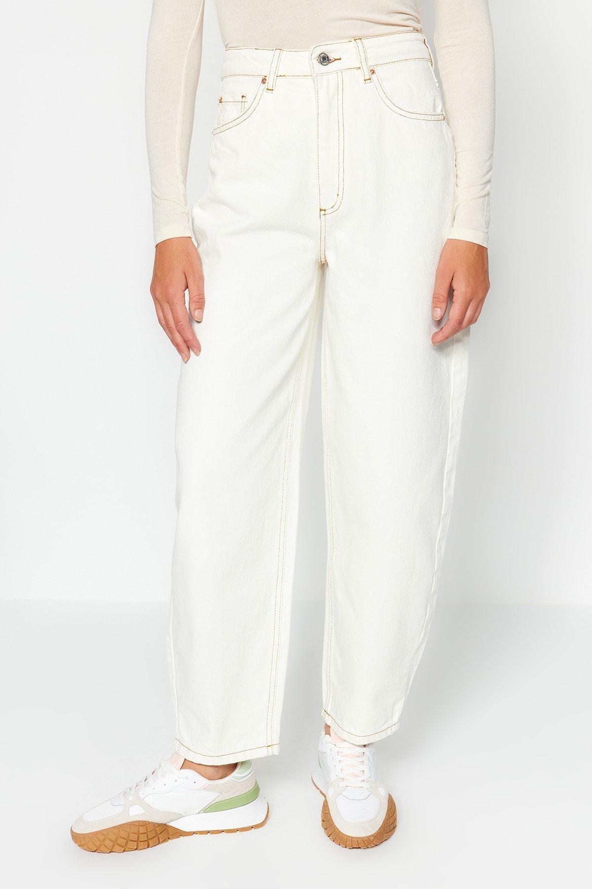White Boyfriend Jeans, , large image number 4