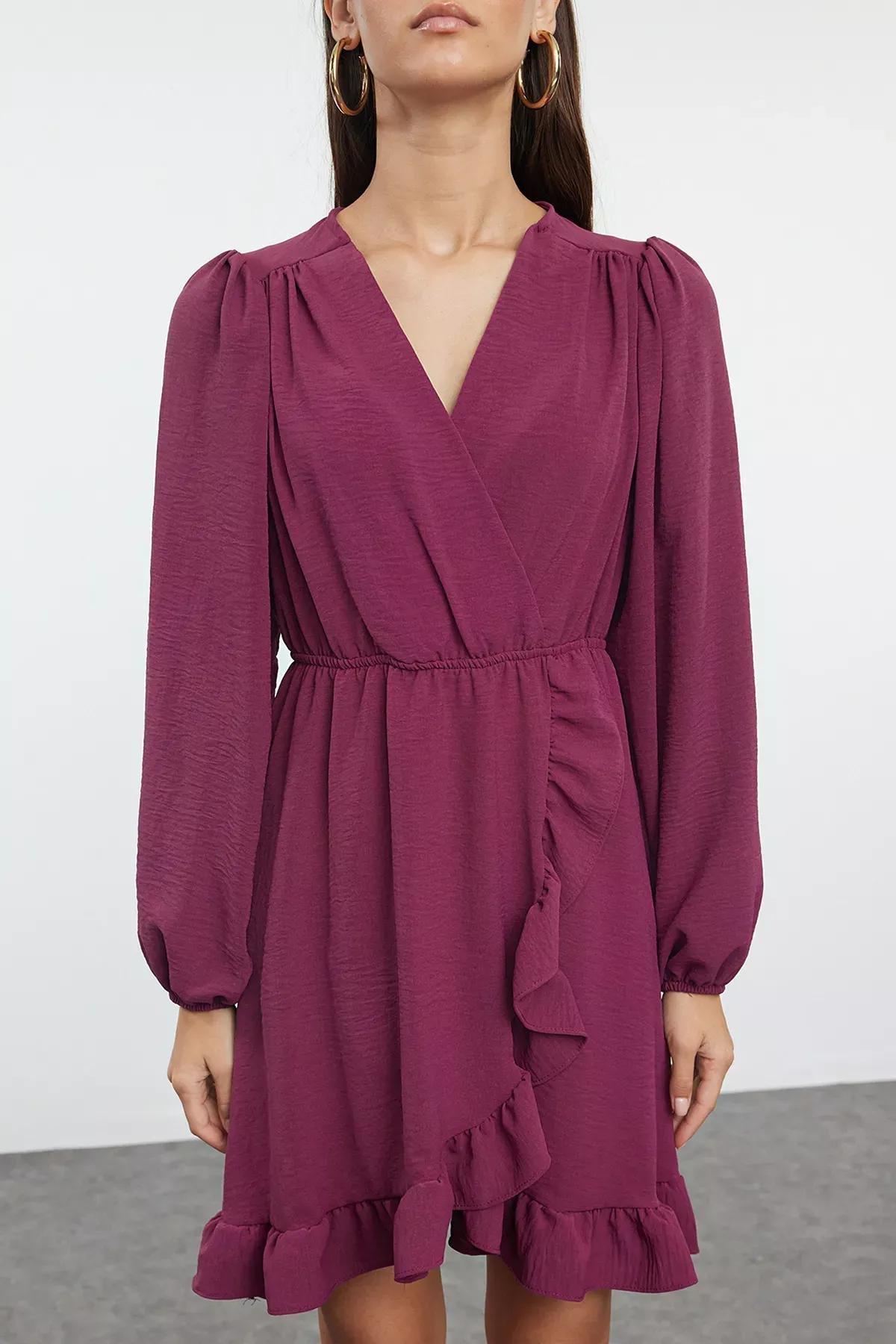 Purple Belted Mini Dress, , large image number 2