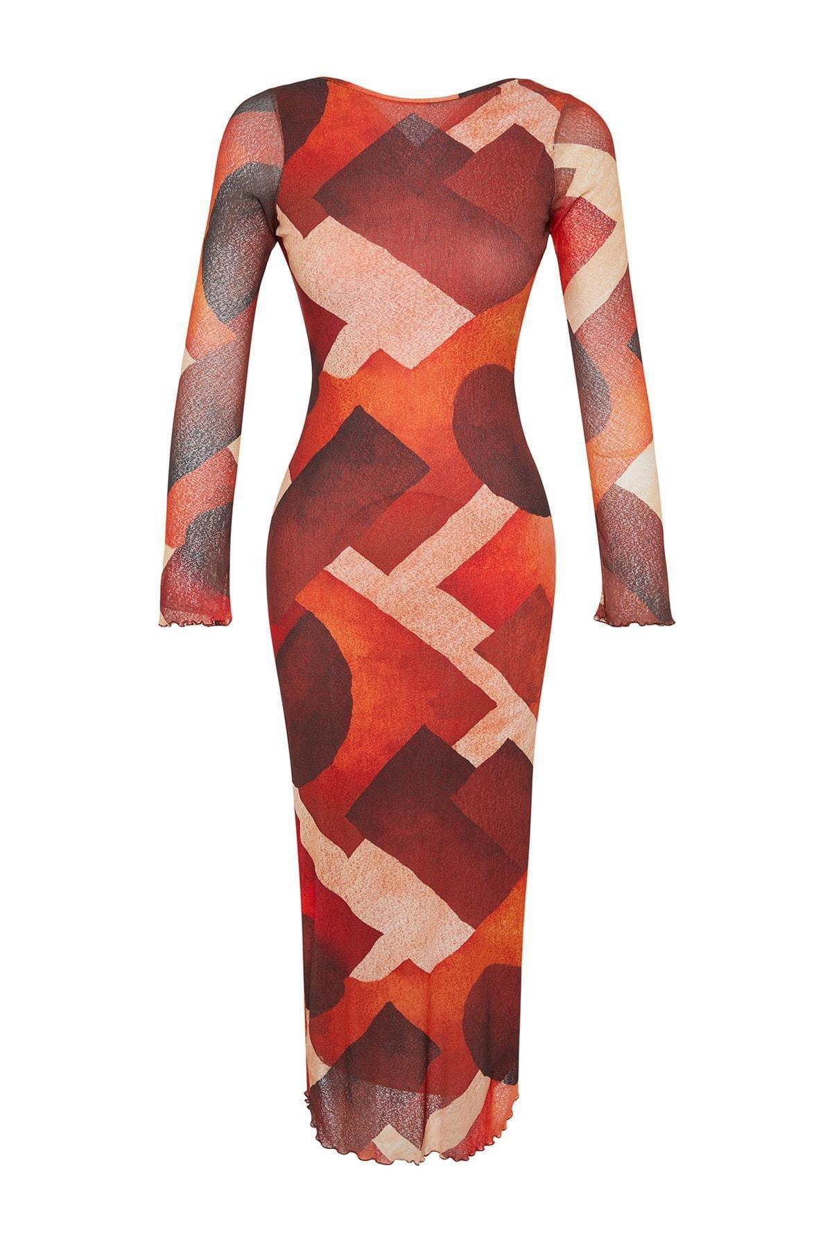 Multicolour Bodycon Dress, Very colorful, large image number 6
