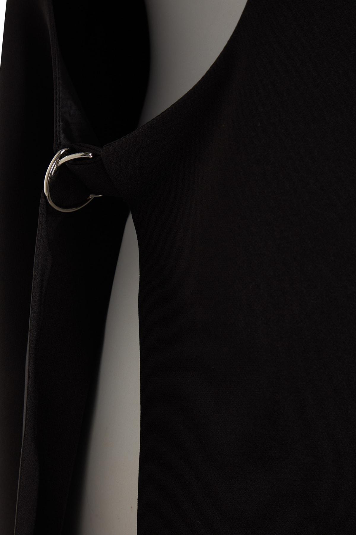 Trendyol - Black Woven Tie Detailed Vest