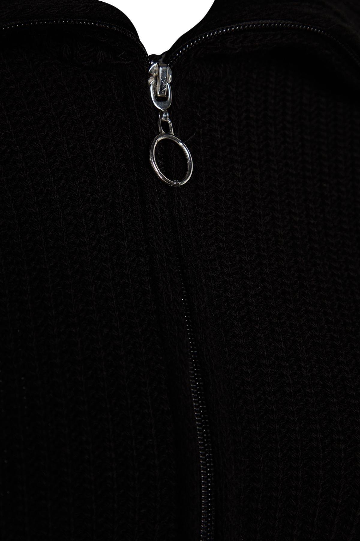 Black Fastener Knitwear Bodysuit, , large image number 6