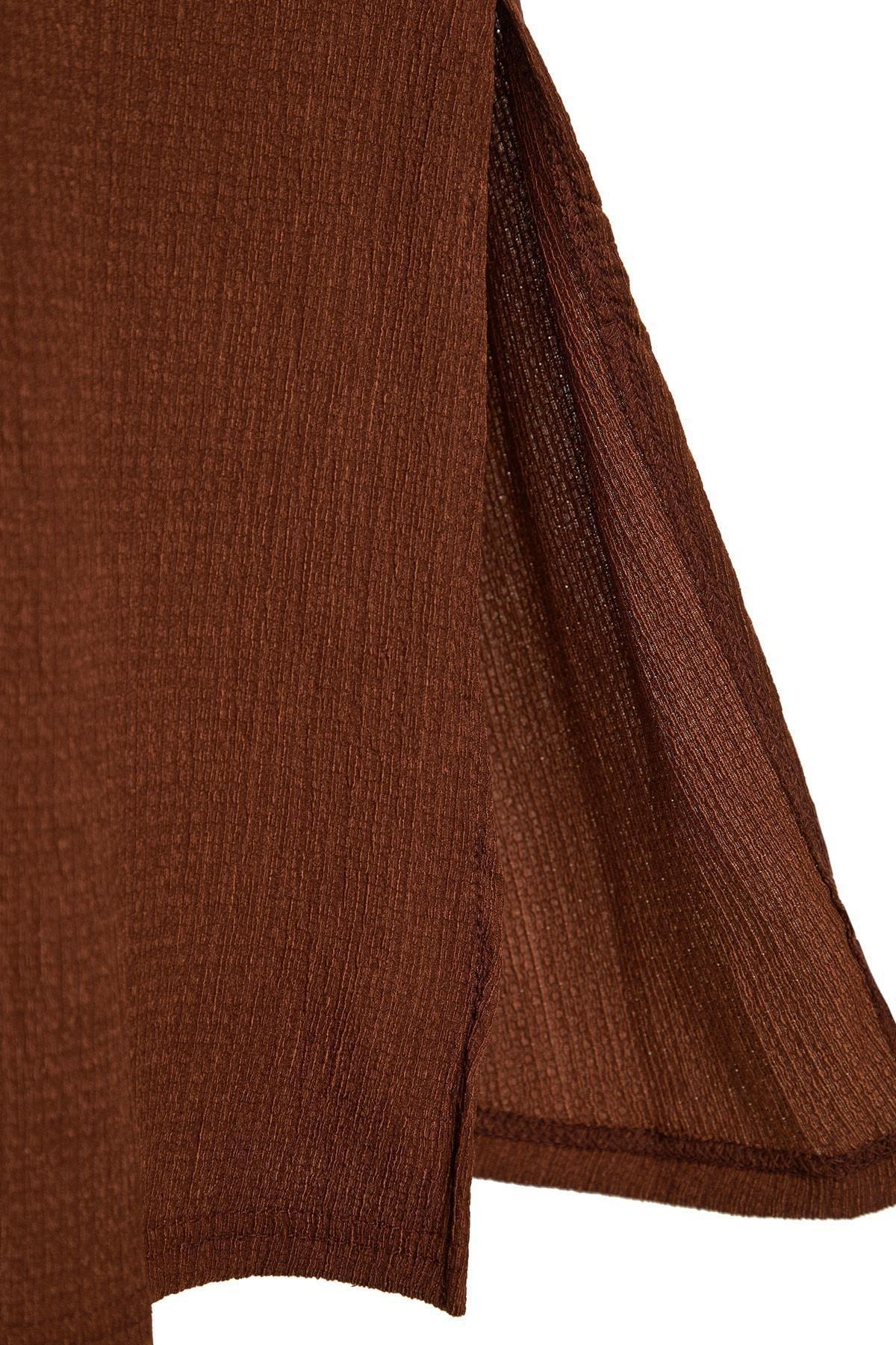 Trendyol - Brown Skater Dress