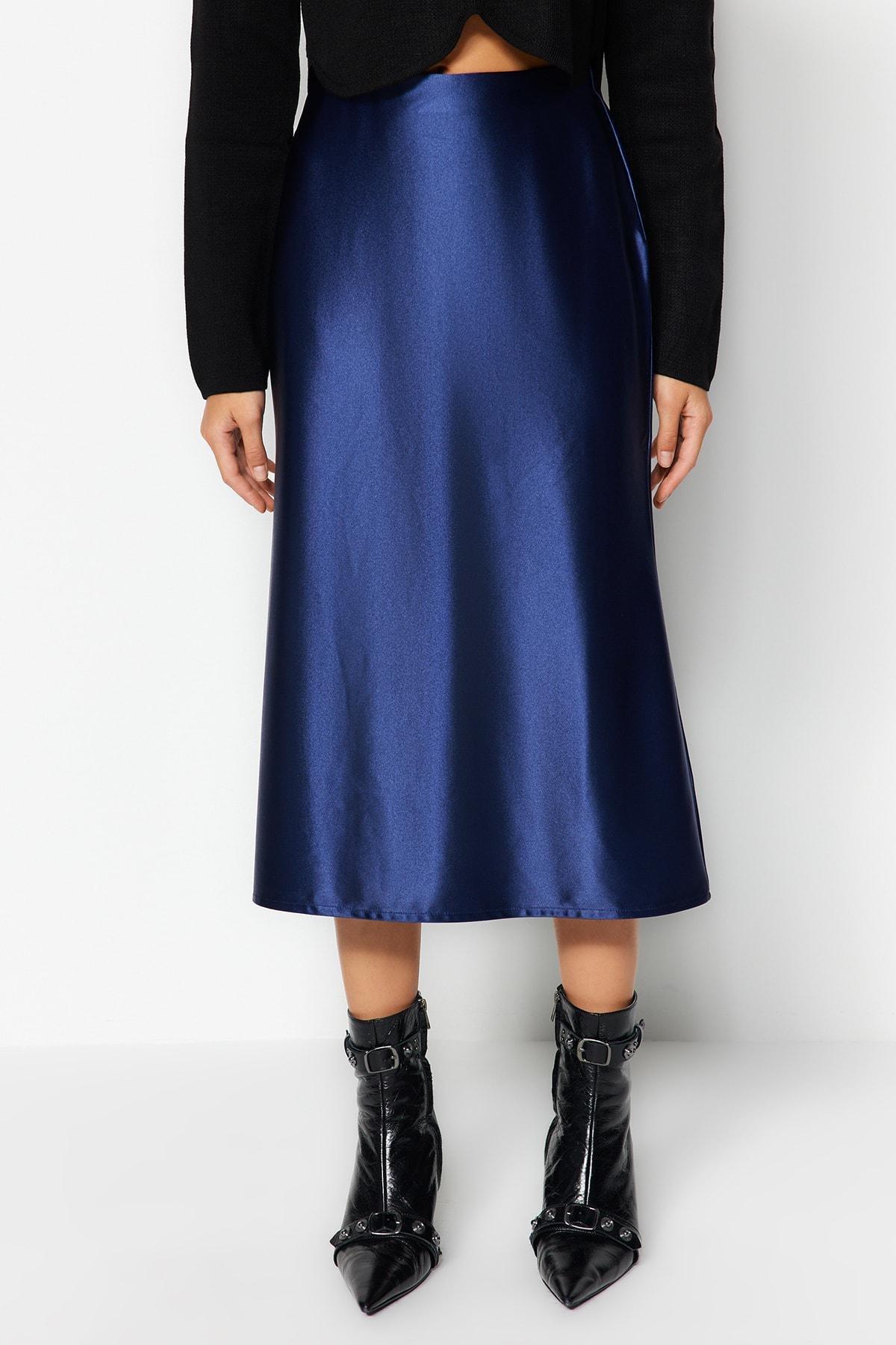 Trendyol - Blue Midi Skirt