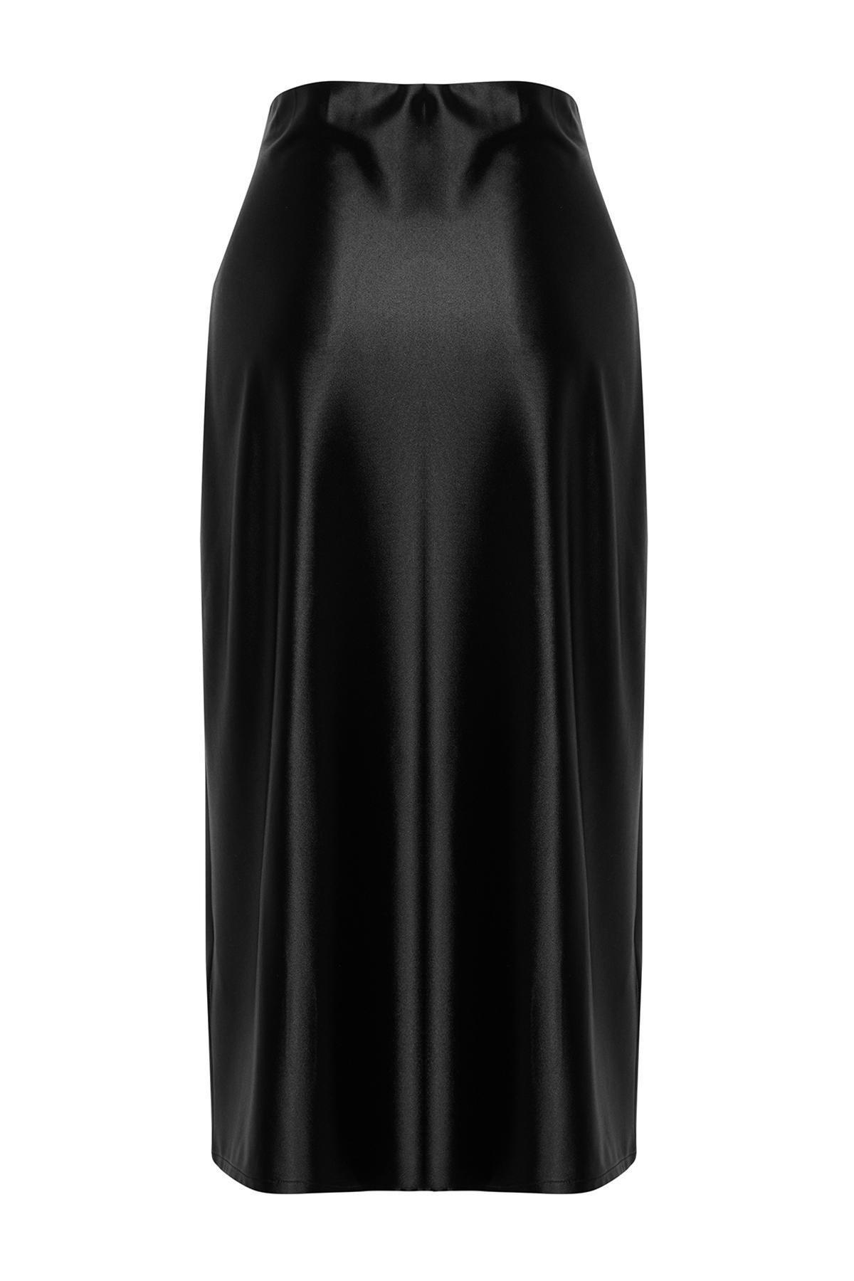 Black Midi Skirt, , large image number 2