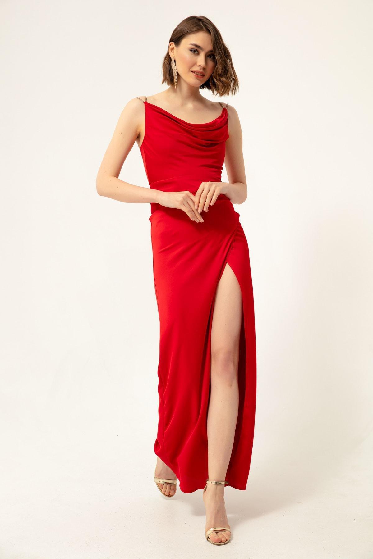Lafaba - Red Collared Occasionwear Dress