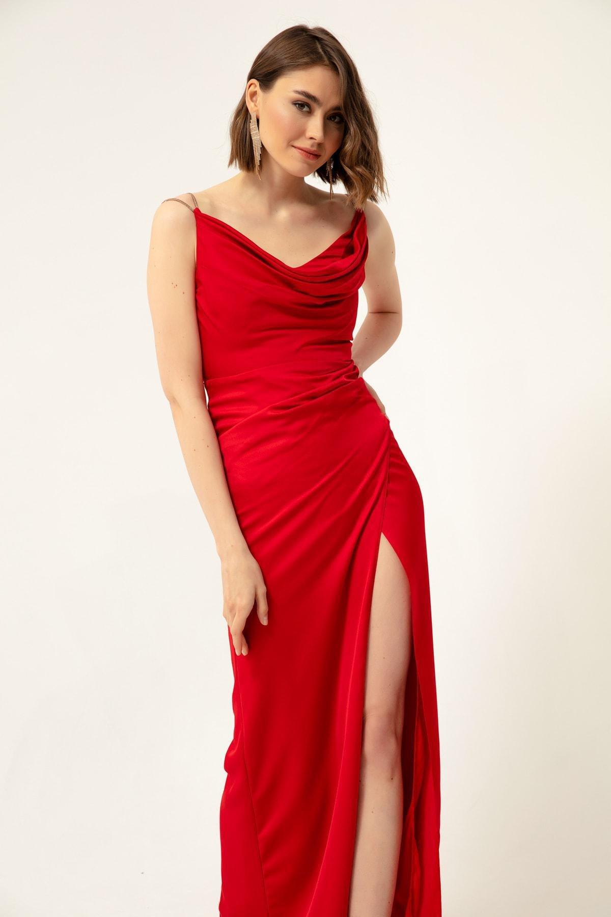 Lafaba - Red Collared Occasionwear Dress