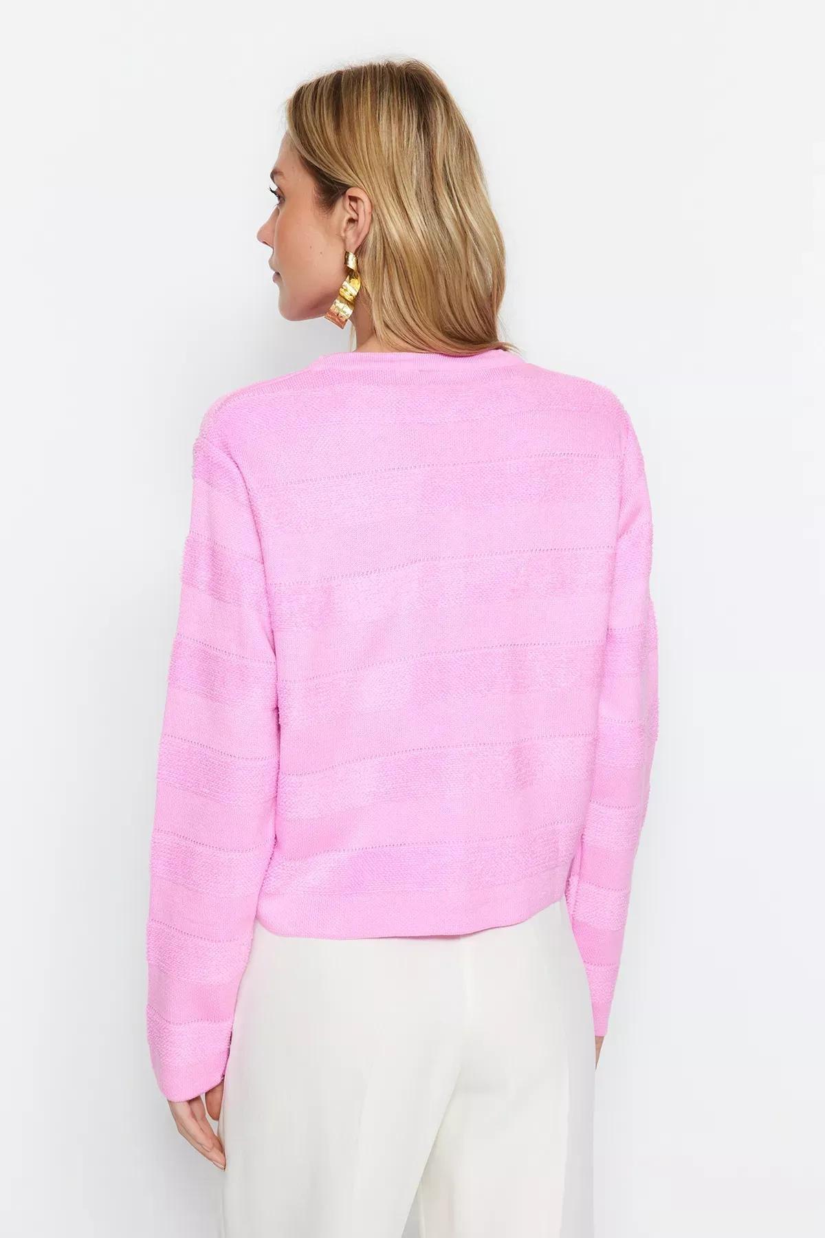 Pink Jacket look Knitwear Cardigan, Pink, large image number 1
