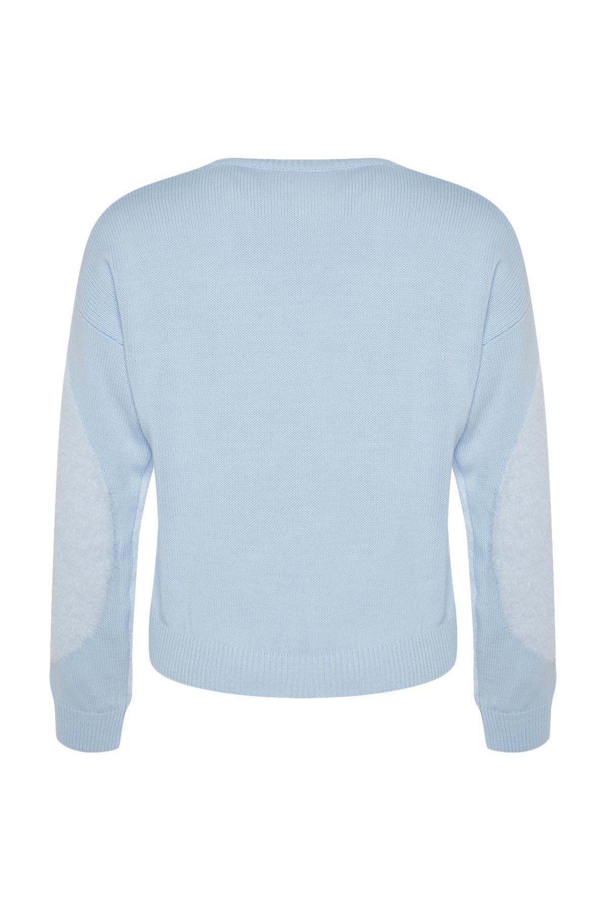 Trendyol - Blue Feather Knitwear Sweater