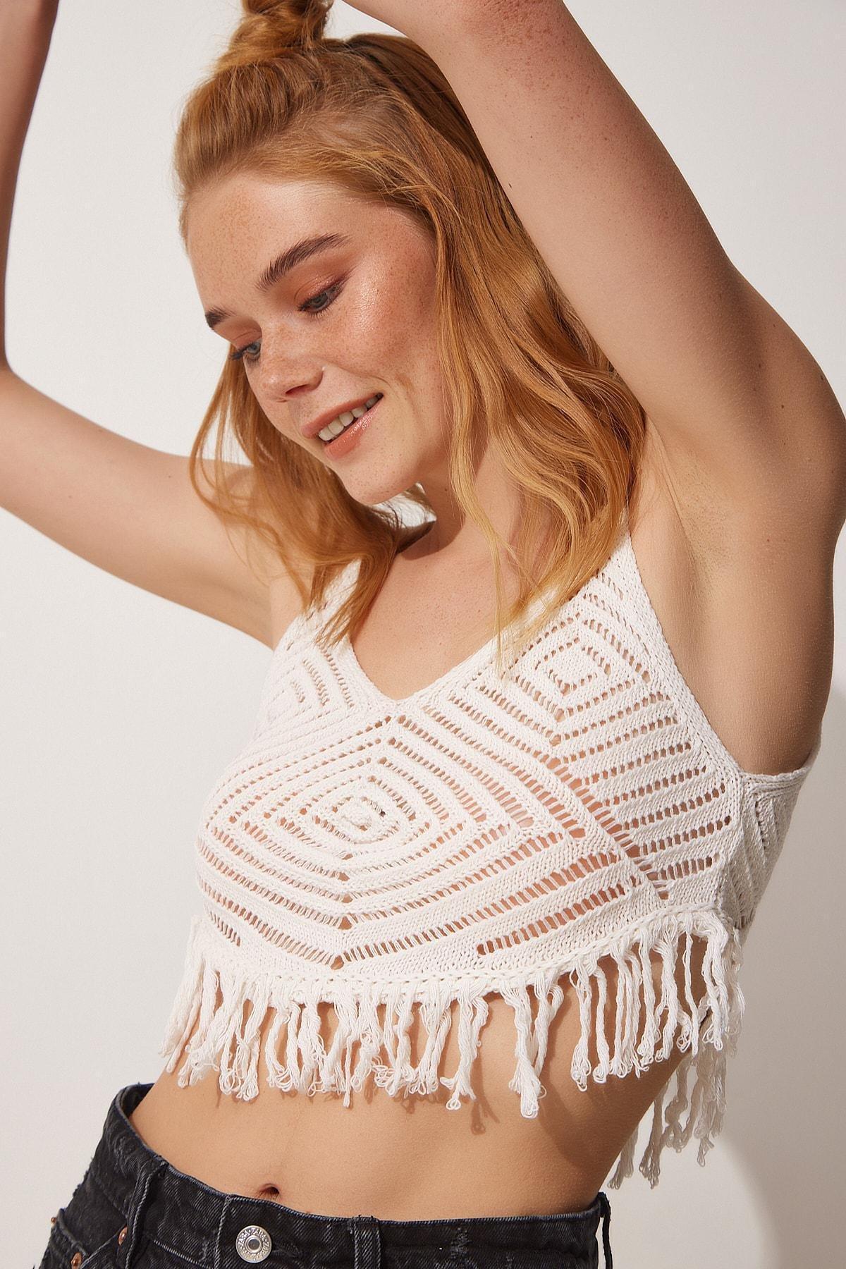Beige Basic Blouse, Cream, large image number 1