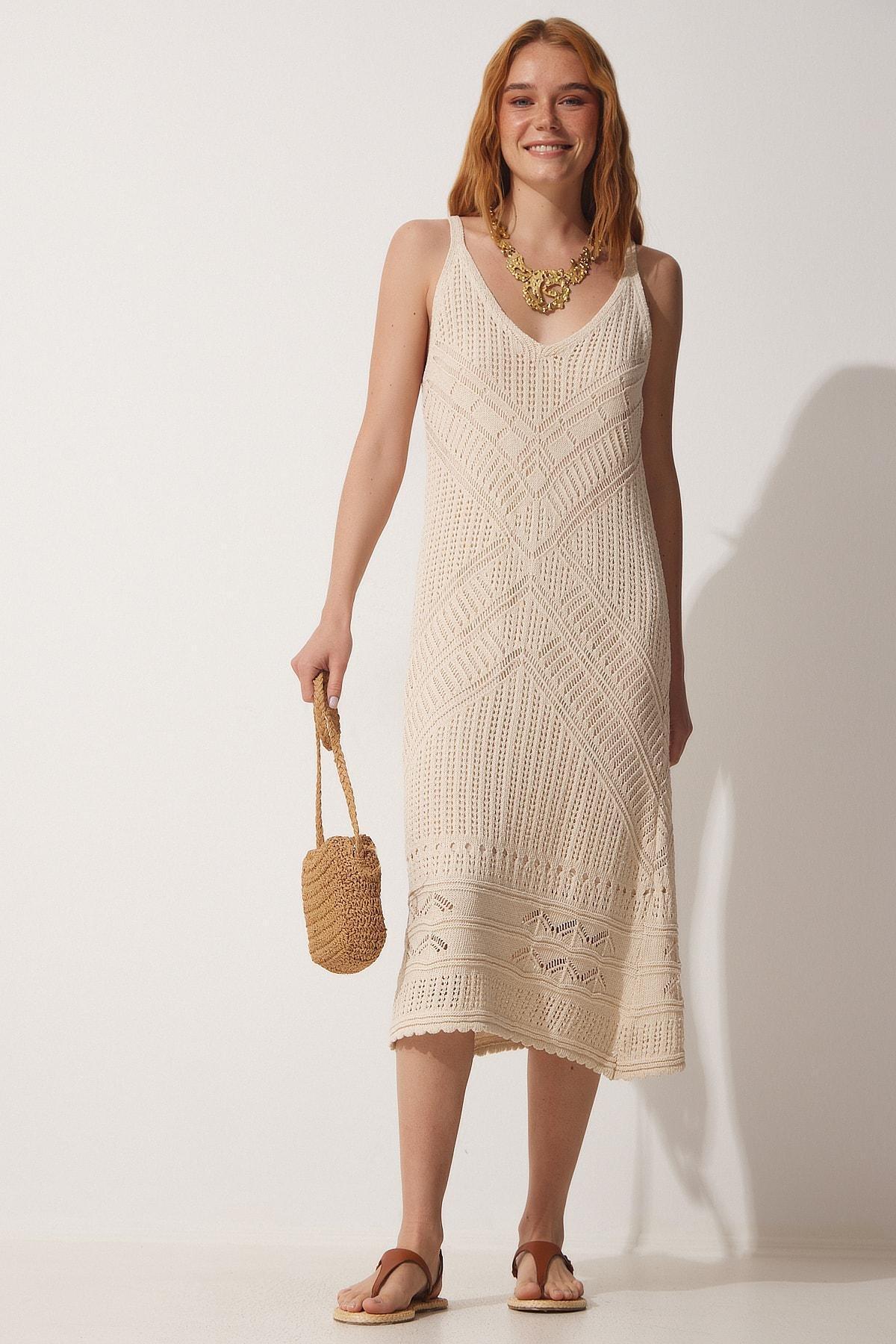 Beige A-Line Dress, , large image number 0
