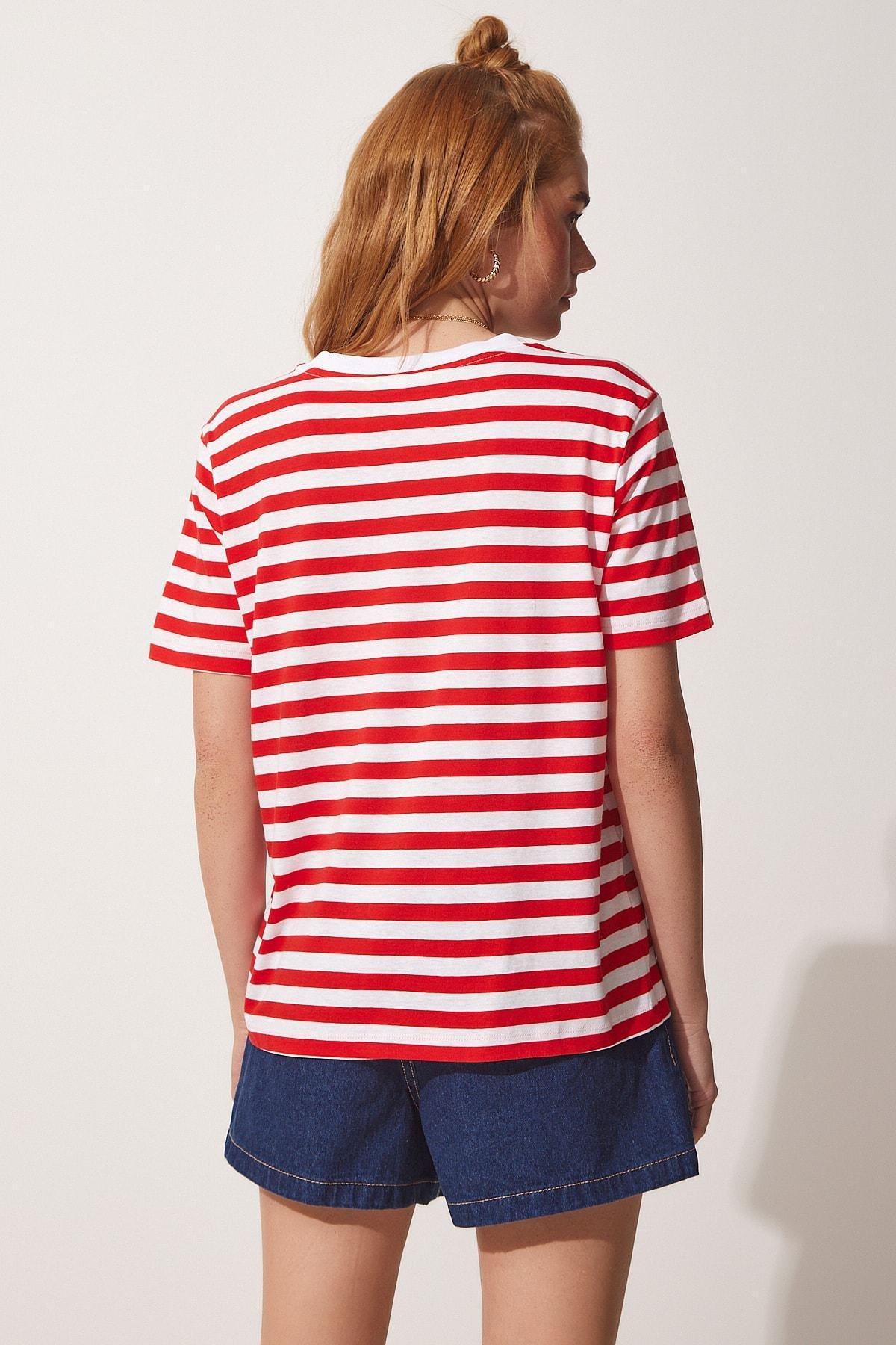Happiness Istanbul - Red Striped T-Shirt