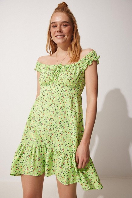 Trendyol - Green Floral Dress