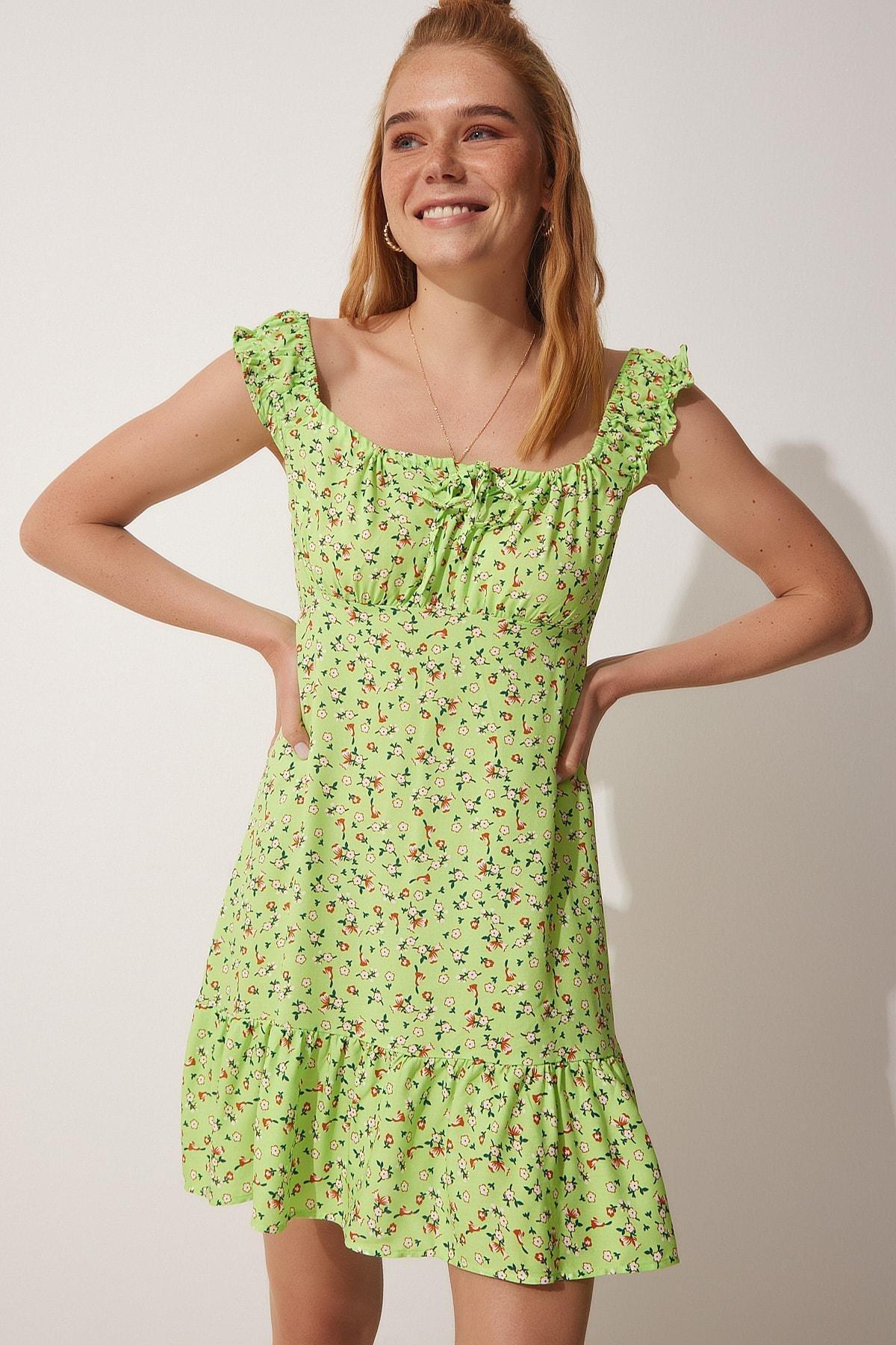 Green Floral Dress, , large image number 1