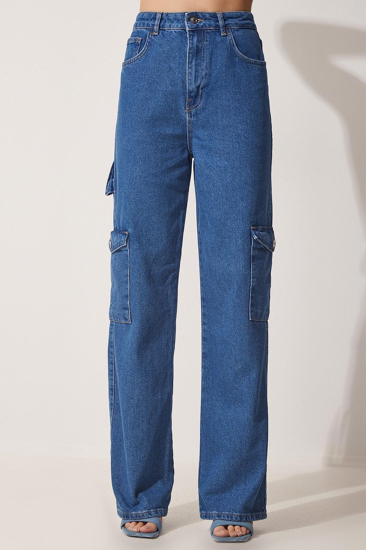 Blue Cargo Jeans, Blue, large image number 3