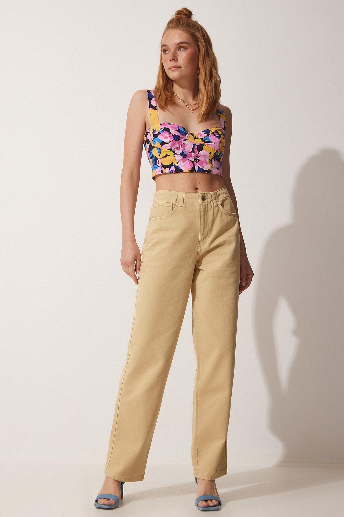 Beige Relaxed Jeans, , large image number 0