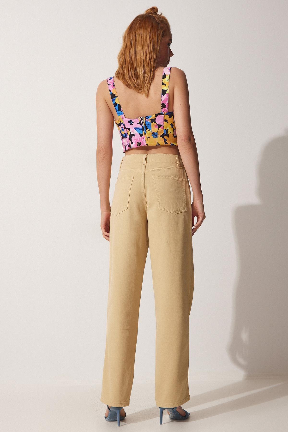 Beige Relaxed Jeans, , large image number 3