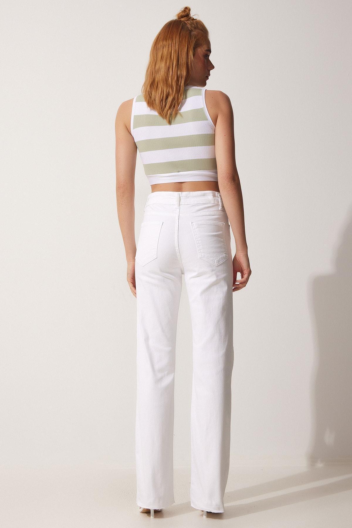 White Relaxed Jeans, , large image number 5