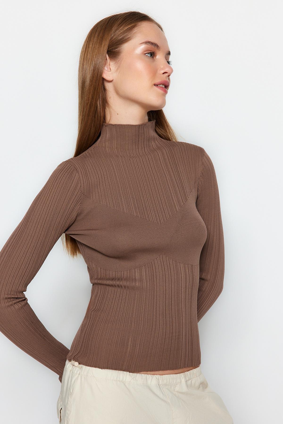 Green Collared Knitted Sweater, , large image number 1