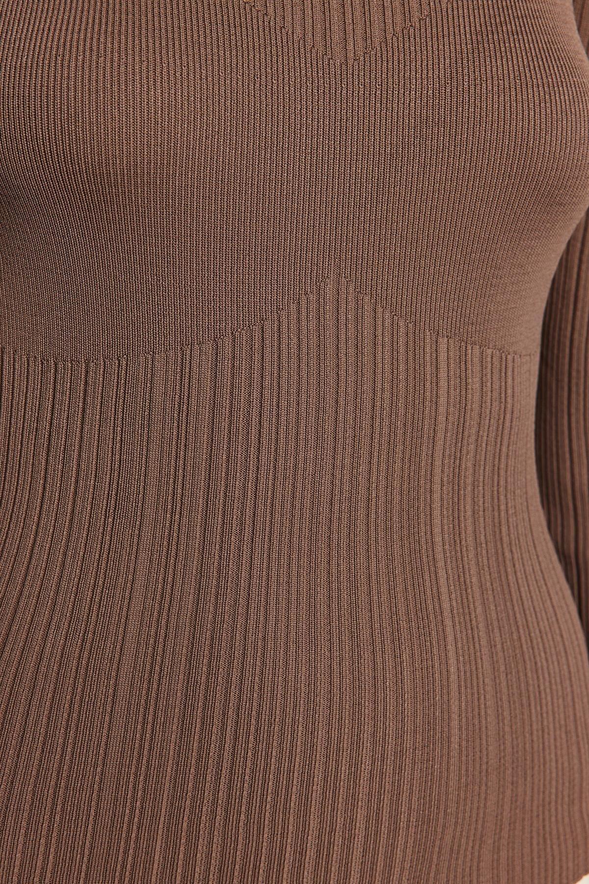 Green Collared Knitted Sweater, , large image number 4