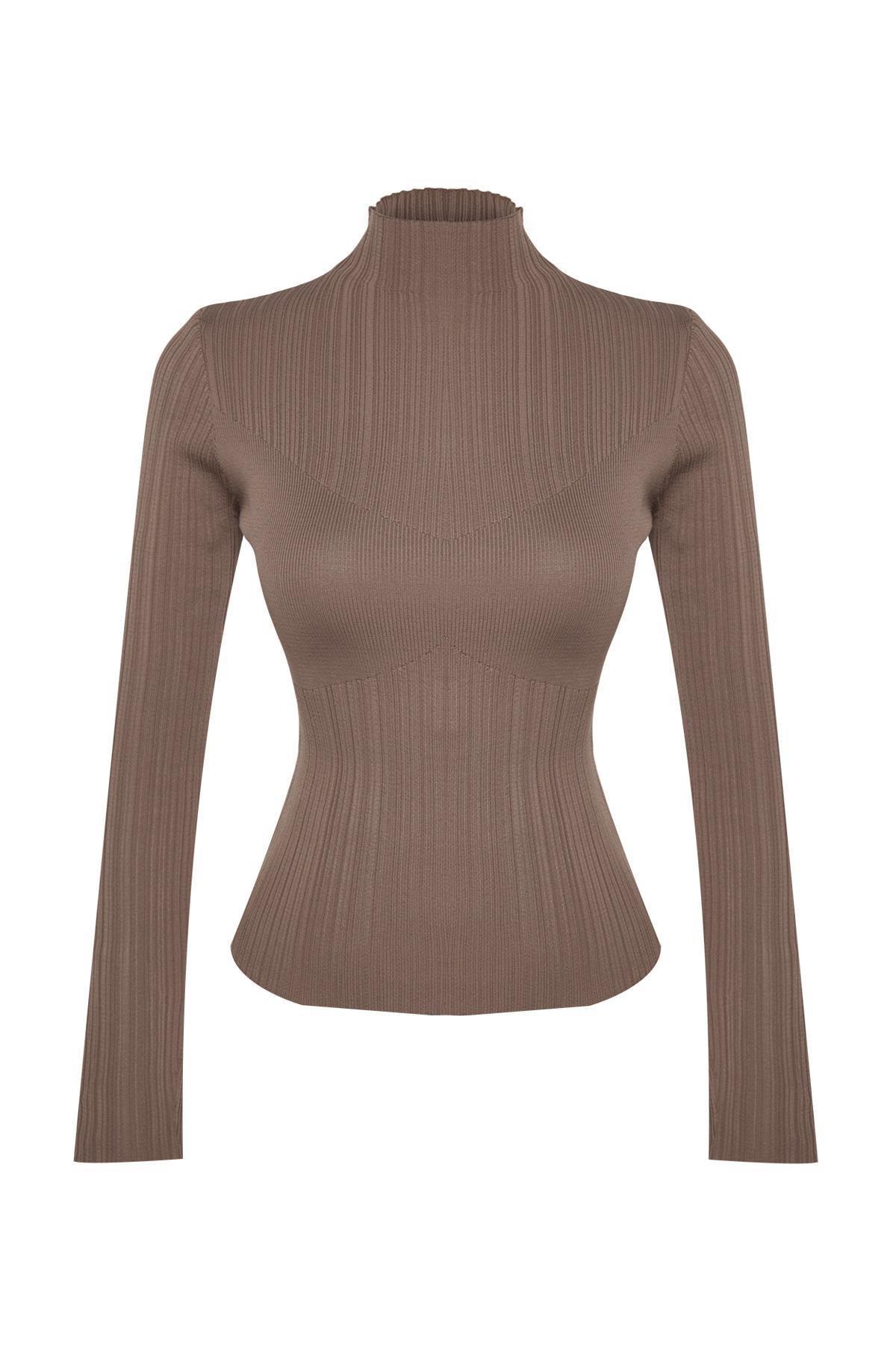 Green Collared Knitted Sweater, , large image number 5