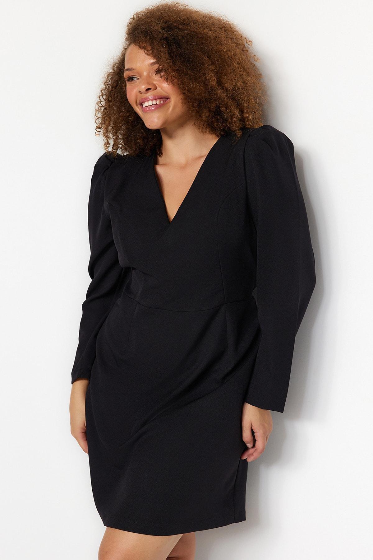 Black Bodycon Plus Size Dress, , large image number 1