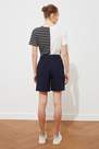 Trendyol - Navy High Waist Pocket Shorts