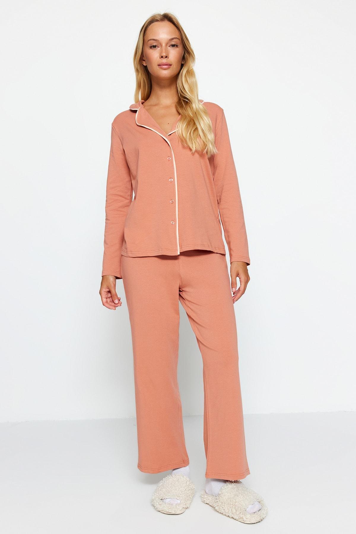 Trendyol - Pink Cotton Pyjamas Set