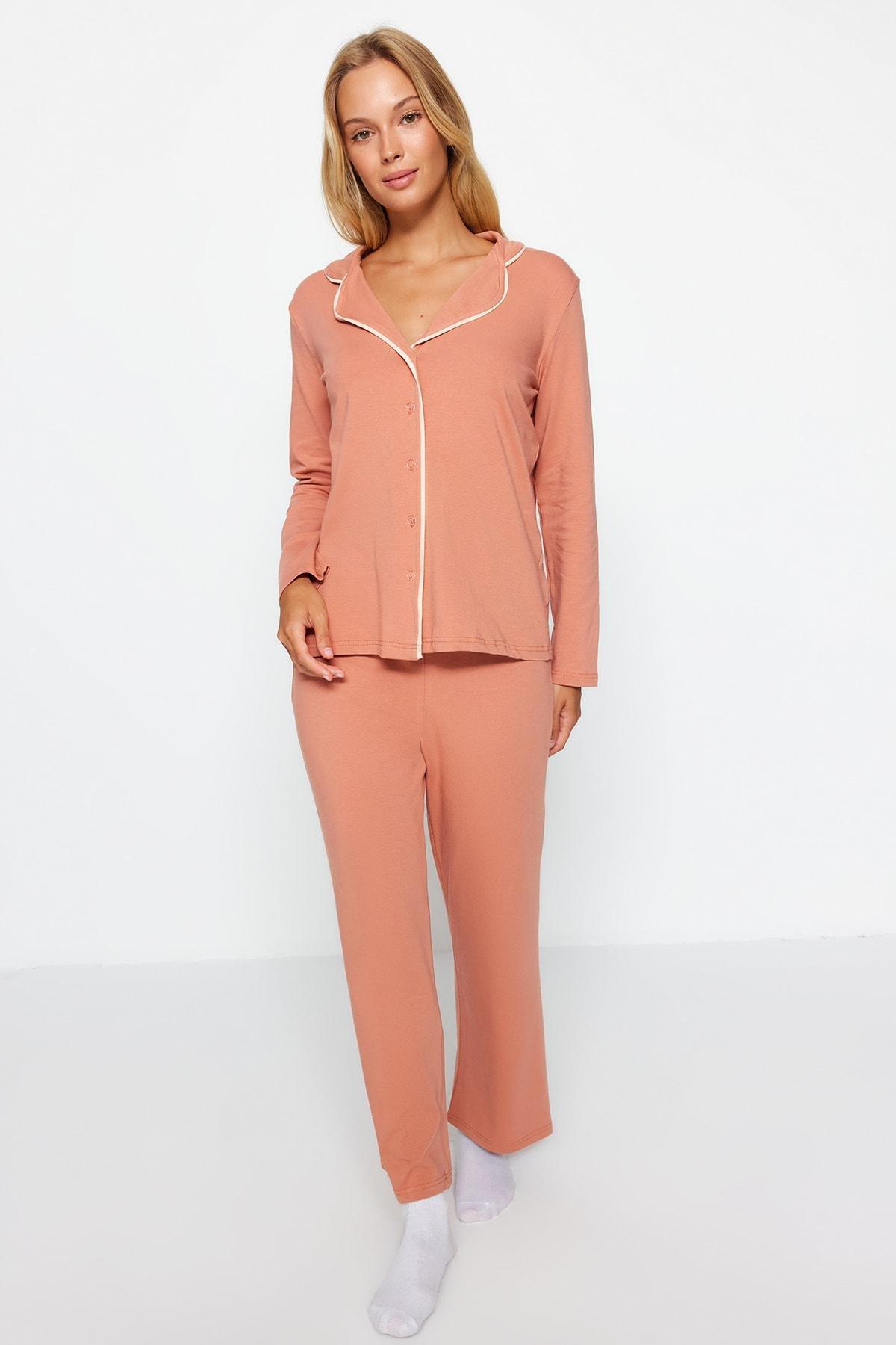 Trendyol - Pink Cotton Pyjamas Set