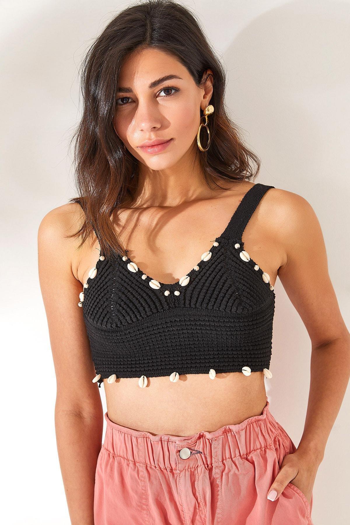 Black Fitted Blouse, BLACK, large image number 1