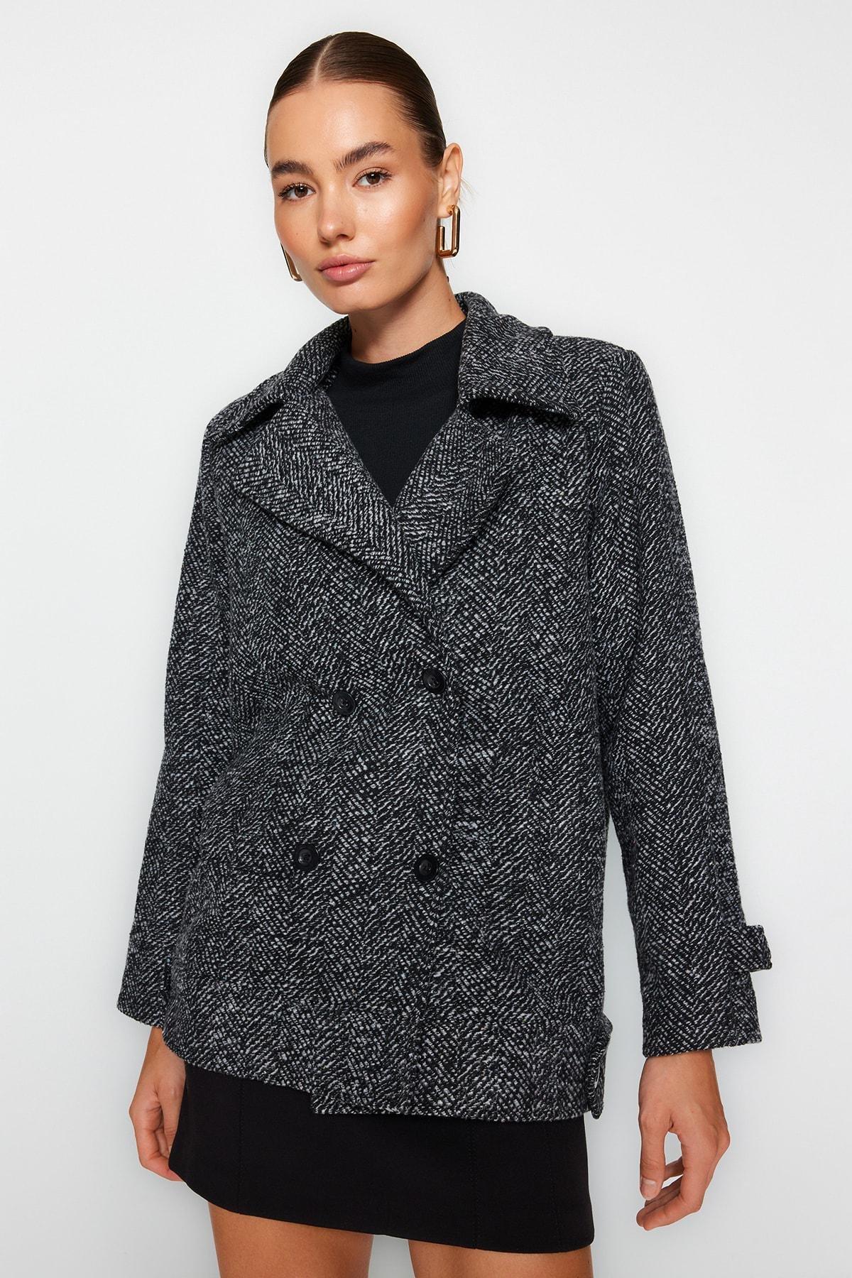 Black Oversize Coat, , large image number 3